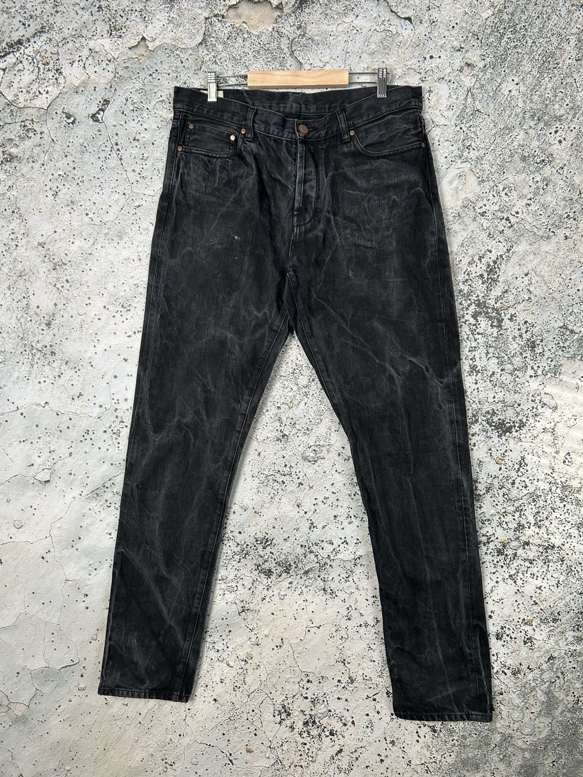 Han Kjobenhavn Han Kjobenhavn Selvedge Japanese Denim Washed Black Grunge Size US 34 / EU 50 - 1 Thumbnail