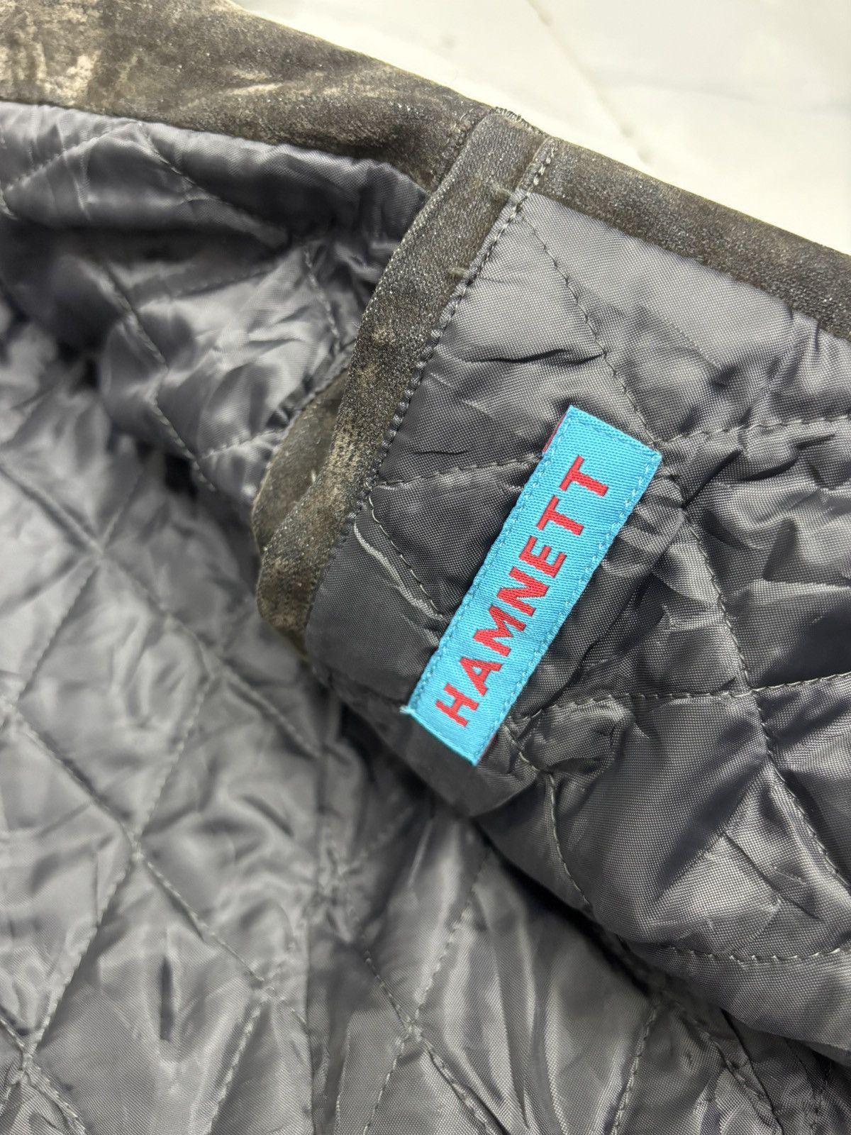 If Six Was Nine × Le Grande Bleu (L.G.B.) × Tornado Mart 🔥VINTAGE HAMNETT FAUX FUR COLLAR WAXED OVERCOAT JACKET Size US M / EU 48-50 / 2 - 12 Thumbnail