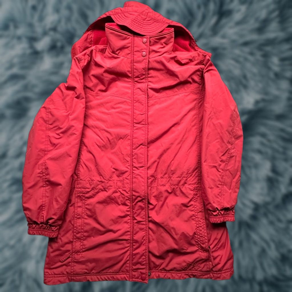 Vintage VINTAGE LL Bean Parka Jacket Women's Large Thinsulate Insulated Removable Hood Long Nylon Red Size L / US 10 / IT 46 - 1 Thumbnail