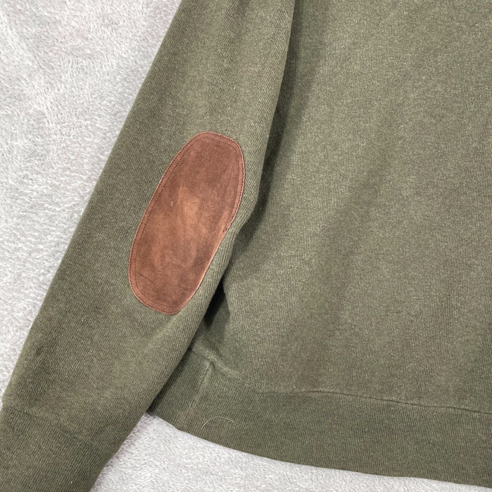 Polo Ralph Lauren Polo Ralph Lauren Sweater Mens L Green Shawl Neck Elbow Patches Pullover Shirt Size US L / EU 52-54 / 3 - 7 Thumbnail