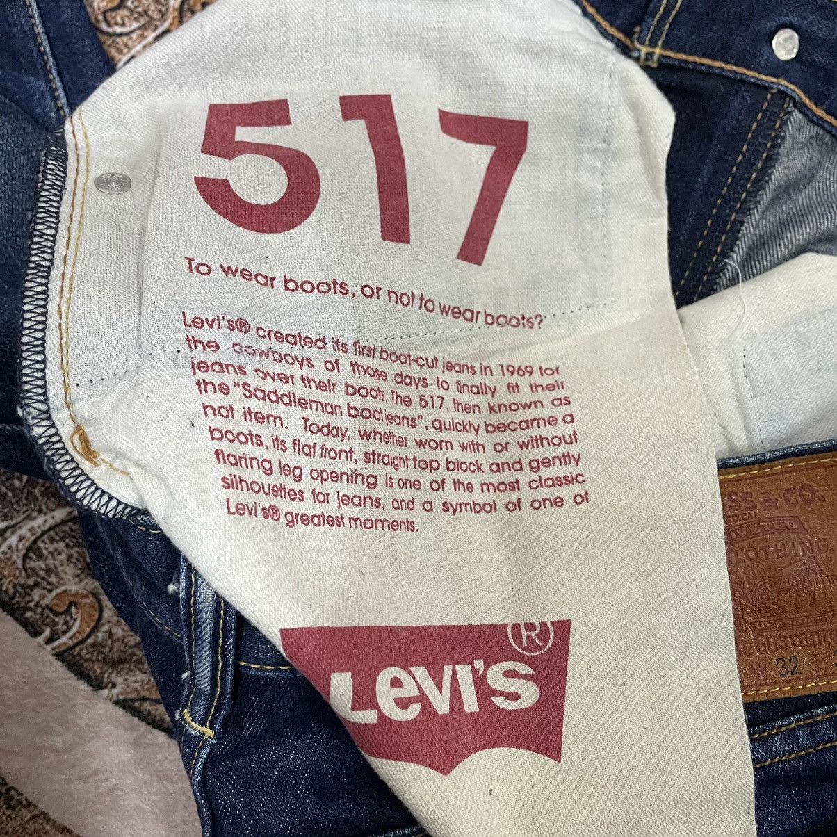 Levi's Vintage Clothing 🔥Vintage Levis 517 Stoned Washed Distress Denim Jeans Size US 33 - 14 Thumbnail