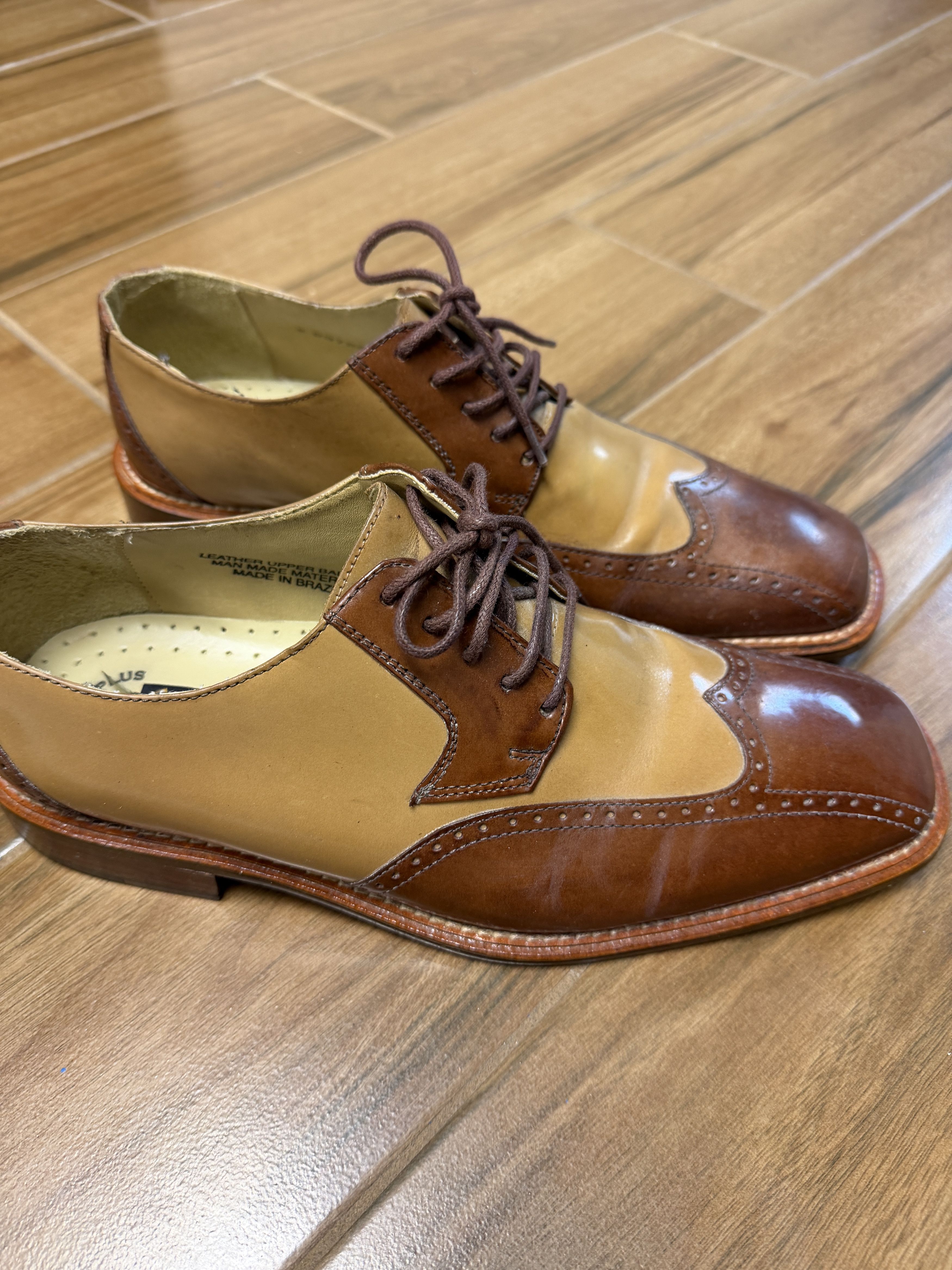 Stacy Adams Stacy Adams Men's Brown Oxford Shoes Size 10 Size US 10 / EU 43 - 2 Thumbnail
