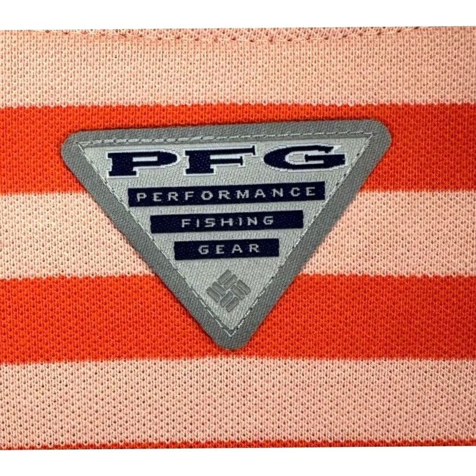Vintage Columbia PFG Polo Shirt Mens XL Orange Striped Rugby Fishing Fisherman NEW Size US XL / EU 56 / 4 - 6 Thumbnail