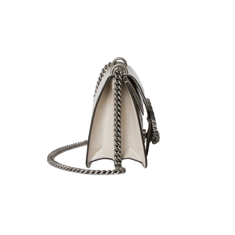 Gucci GUCCI Dionysus Medium $3500 Light Grey Patent Leather Should Size ONE SIZE - 4 Thumbnail