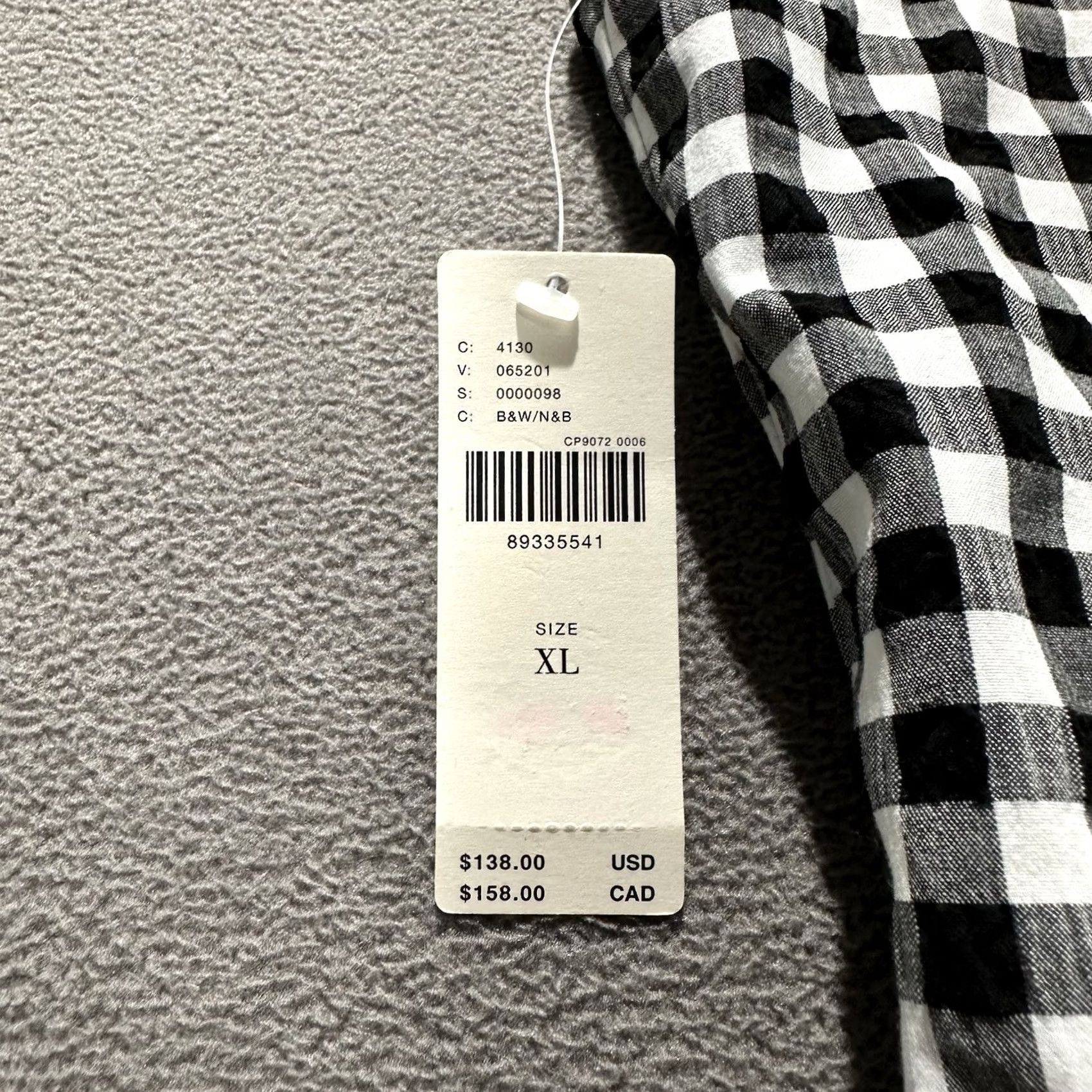 Anthropologie Anthropologie Dress Apron-Style Mini Womens XL Black White Gingham Plaid Size XL / US 12-14 / IT 48-50 - 7 Thumbnail
