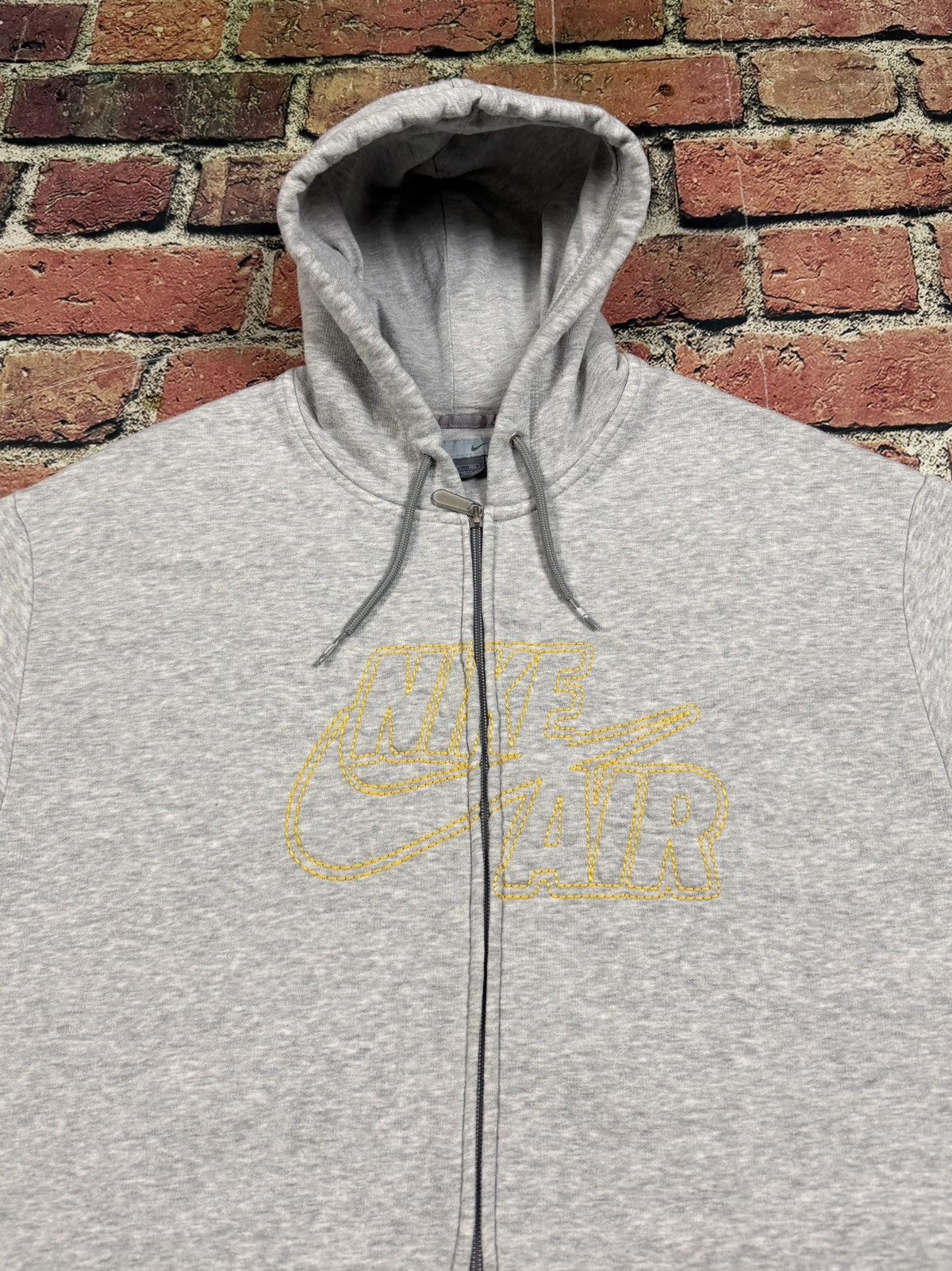 Nike Vintage Y2K Nike Air Embroidered Center Logo Full Zip Hoodie Size US XXL / EU 58 / 5 - 7 Thumbnail