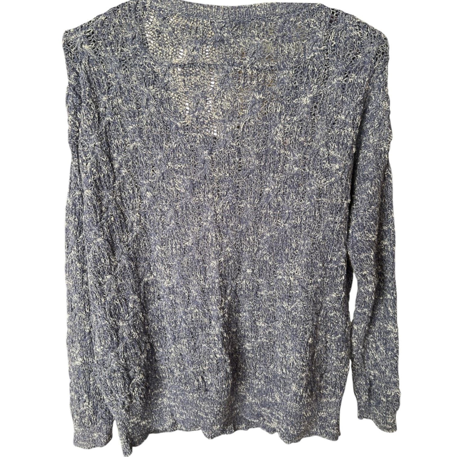 Free People Free People Blue Cable Knit Boat Neck Pullover Sweater, XS Size XS / US 0-2 / IT 36-38 - 2 Thumbnail