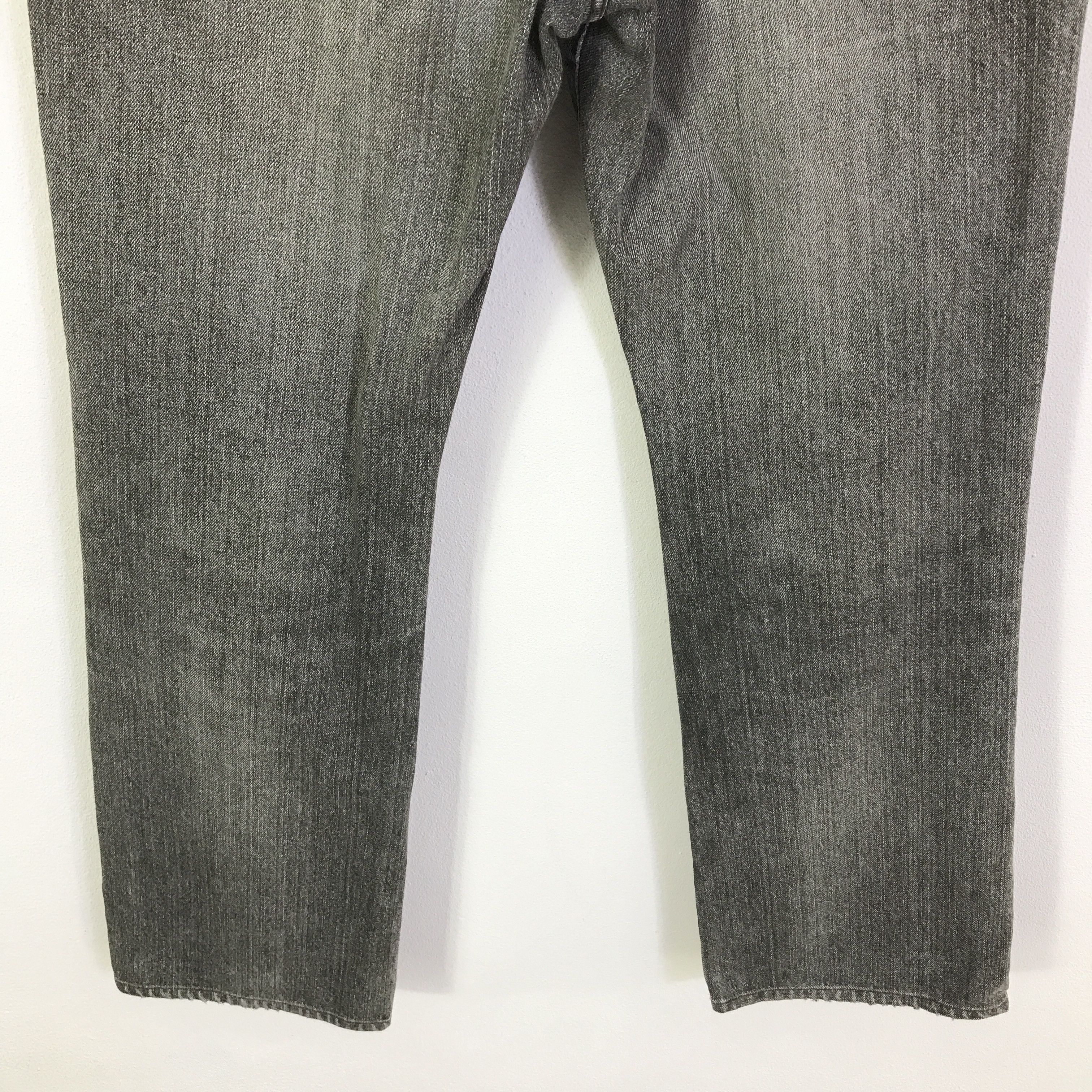 Uniqlo Black Faded uniqlo Japan distressed denim pants K118B3 Size US 32 / EU 48 - 6 Thumbnail