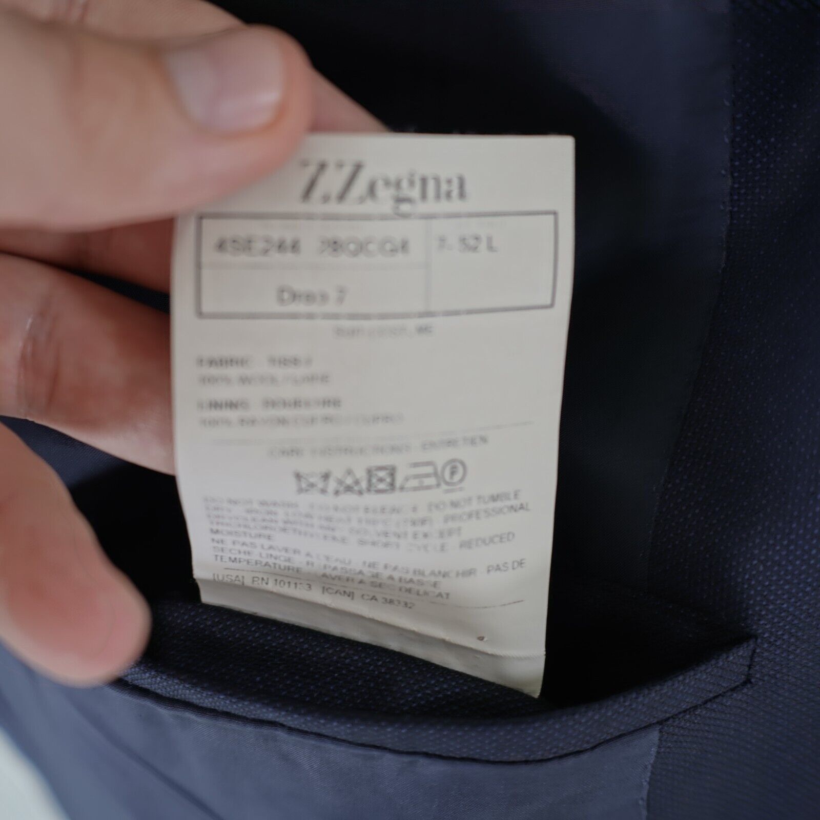 Ermenegildo Zegna Ermenegildo Zegna Thick Textured Wool Blue 2 Button Blazer 4 Size 40R - 11 Thumbnail