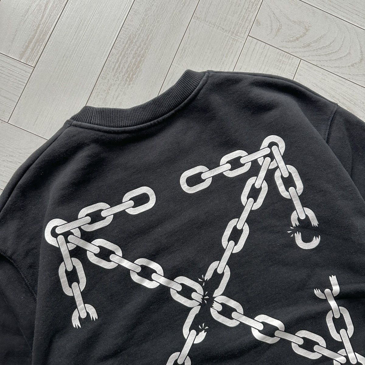 Off-White Off-white Chained Arrows Washed Sweatshirt crewneck y2k og Size US L / EU 52-54 / 3 - 7 Thumbnail
