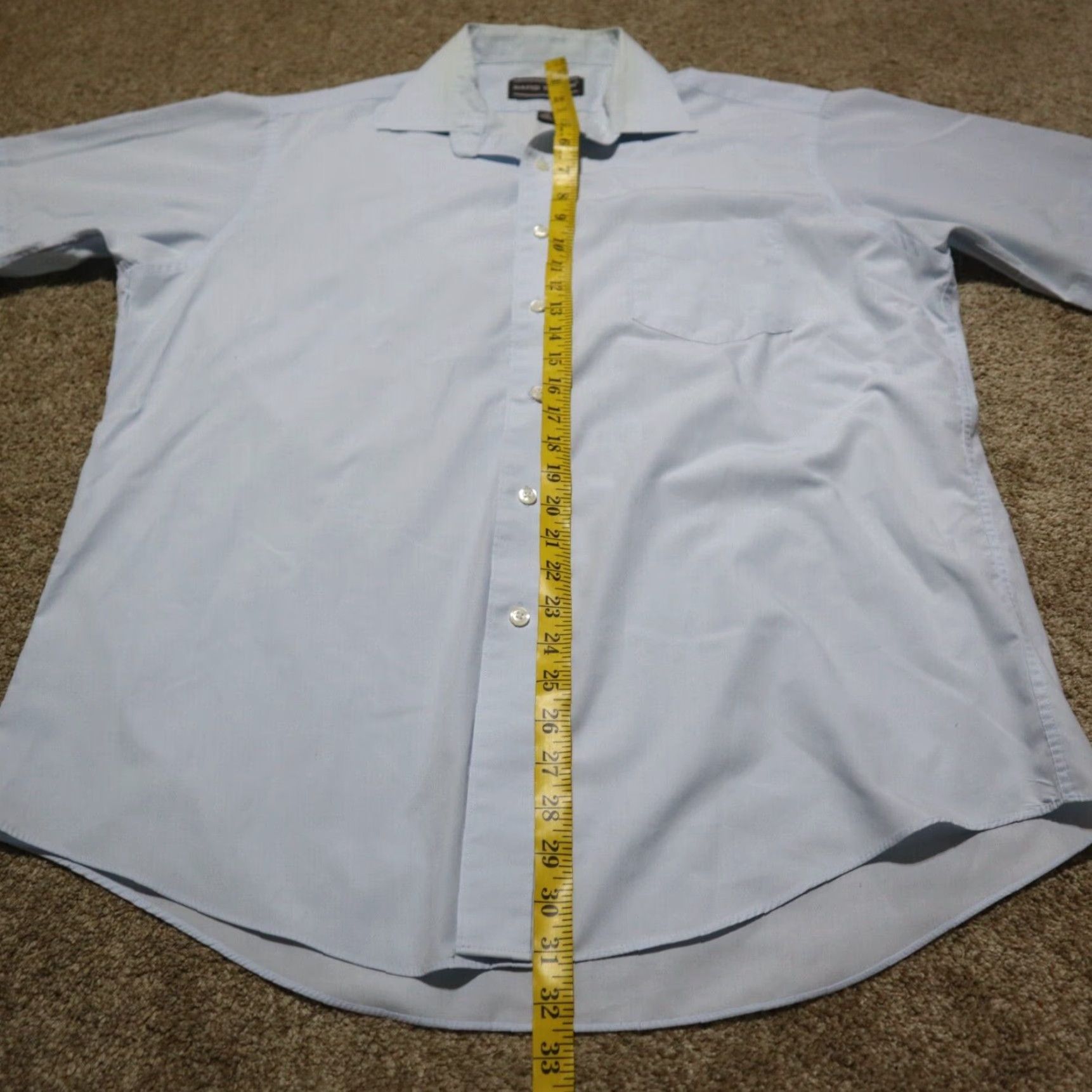 Vintage David Taylor Shirt Short Sleeve Adult Size 17 Light Blue Button-Down Collared 90s Style Mens Size US XL / EU 56 / 4 - 6 Thumbnail
