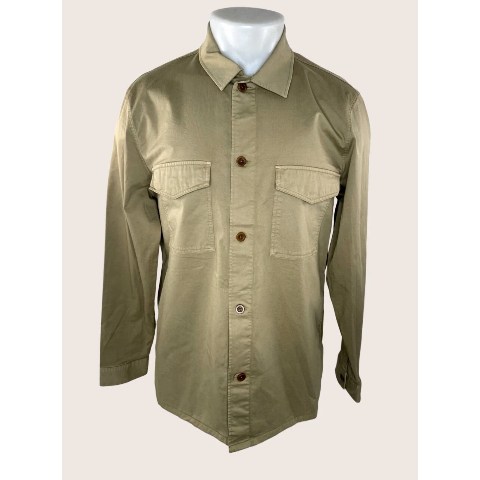 NN07 NN07 BERNER 1004 No Nationality 4 Pocket Safari Ranch Overshirt Jacket L Khaki Mens Size US L / EU 52-54 / 3 - 1 Thumbnail