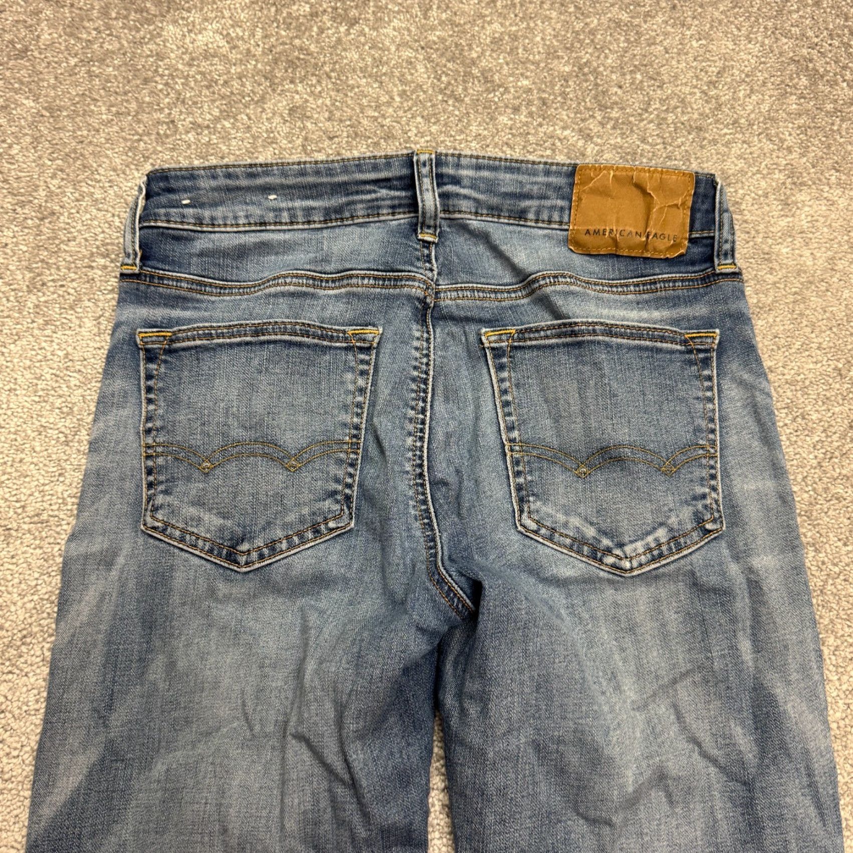 American Eagle Outfitters American Eagle Outfitters Skinny Jeans Men's 29x32 Blue Denim 5-Pocket Mid Rise Size US 29 - 4 Thumbnail