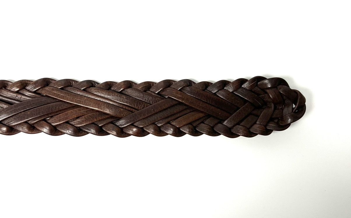 Yves Saint Laurent YVES SAINT LAURENT GOLD TONE BUCKLE W/ BRAIDED LEATHER BELT Size ONE SIZE - 21 Thumbnail
