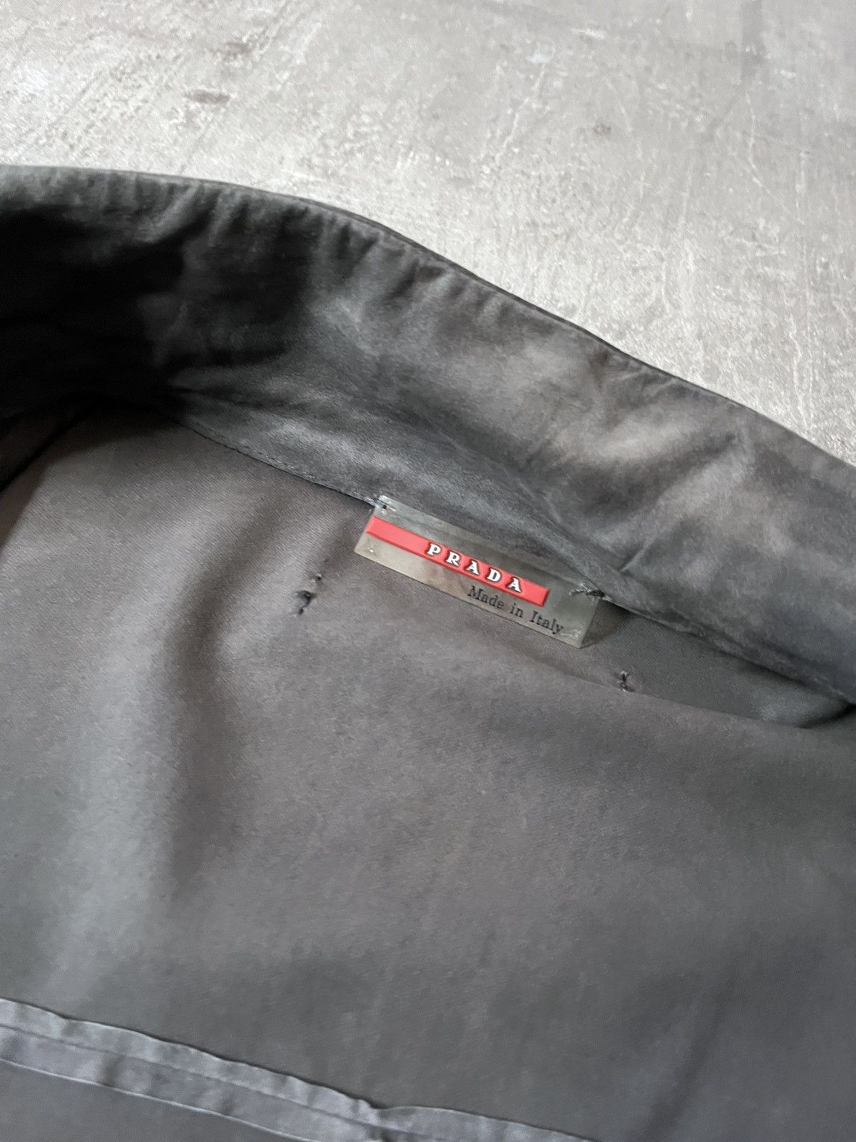 Prada Prada 2007 Cafe Racer sude grey zip leather jacket Size US L / EU 52-54 / 3 - 22 Thumbnail