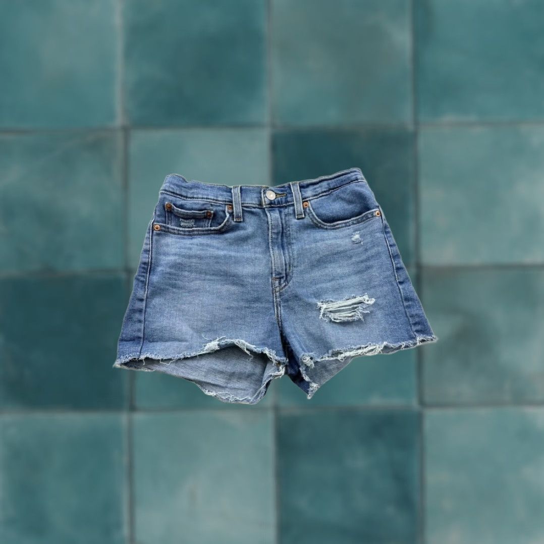 Levi's Levi's High Rise Cut Off Denim Shorts Women's Blue 27 Classic Festival Style Size 27" / US 4 / IT 40 - 1 Thumbnail