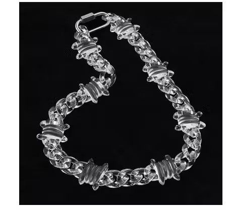 Jewelry Transparent Chain Necklace Size ONE SIZE - 4 Thumbnail