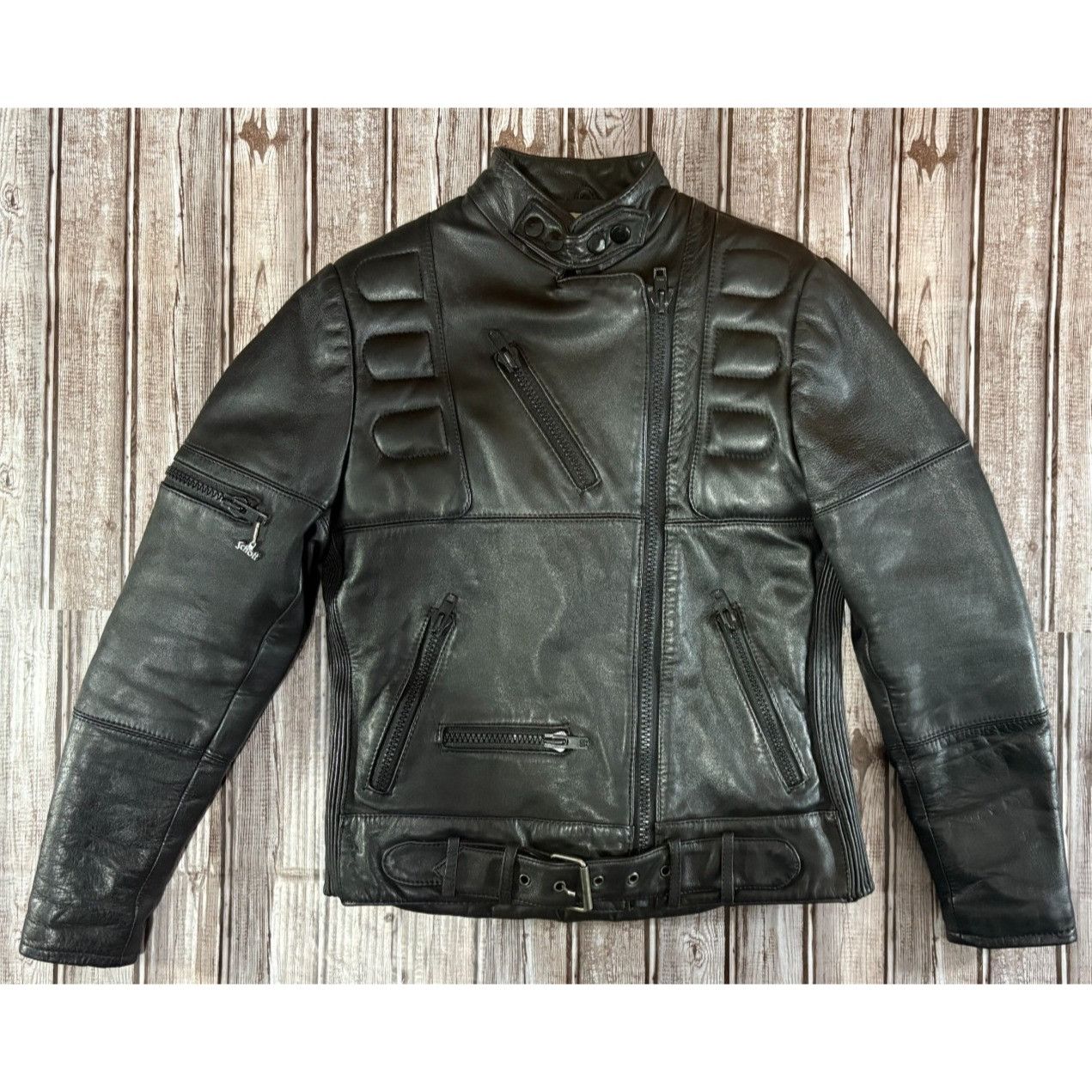 Schott Schott Leather Cafe Racer Motorcycle Jacket Size S color Bla Size S / US 4 / IT 40 - 1 Thumbnail