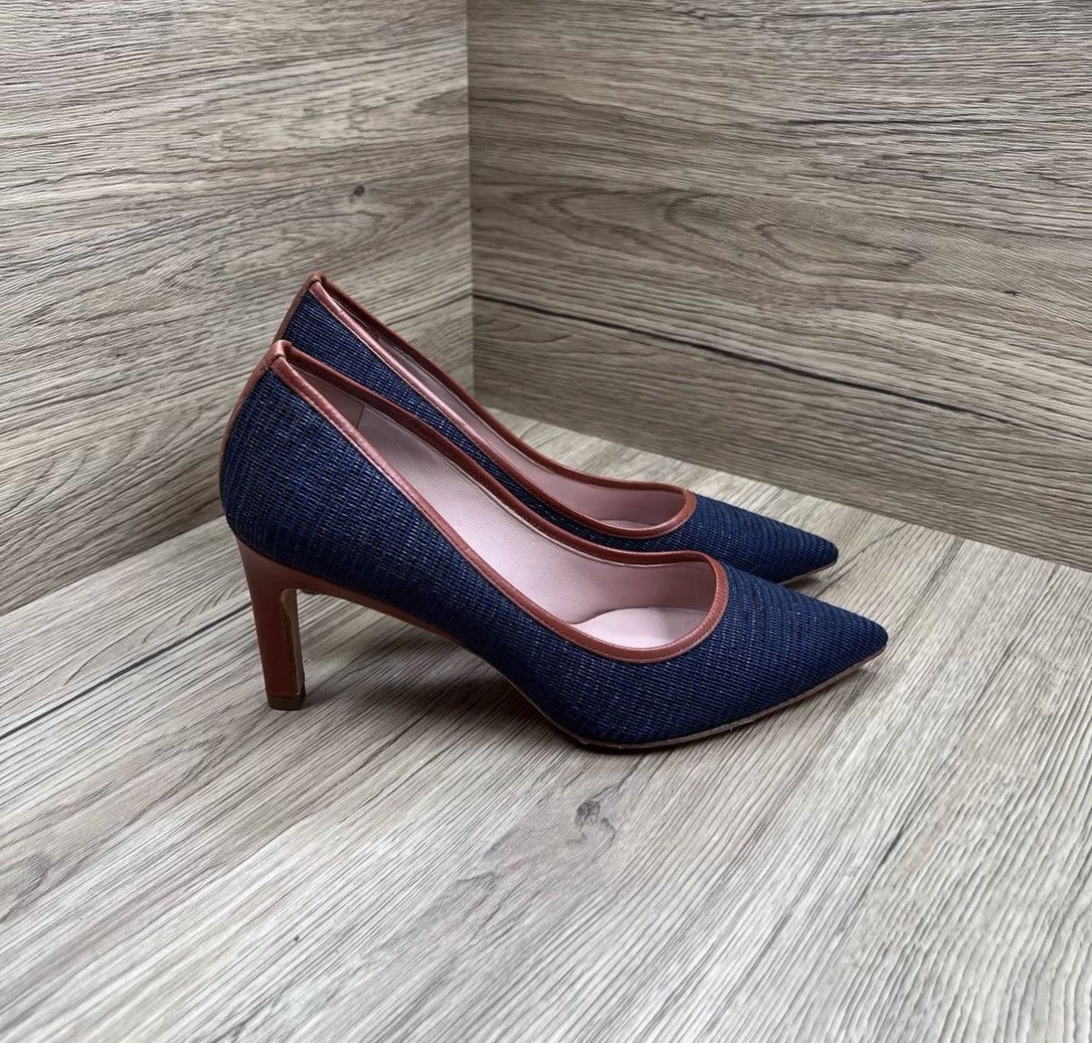 Max Mara MaxMara Dark Blue High Heels J41 Size US 6 / IT 36 - 3 Thumbnail