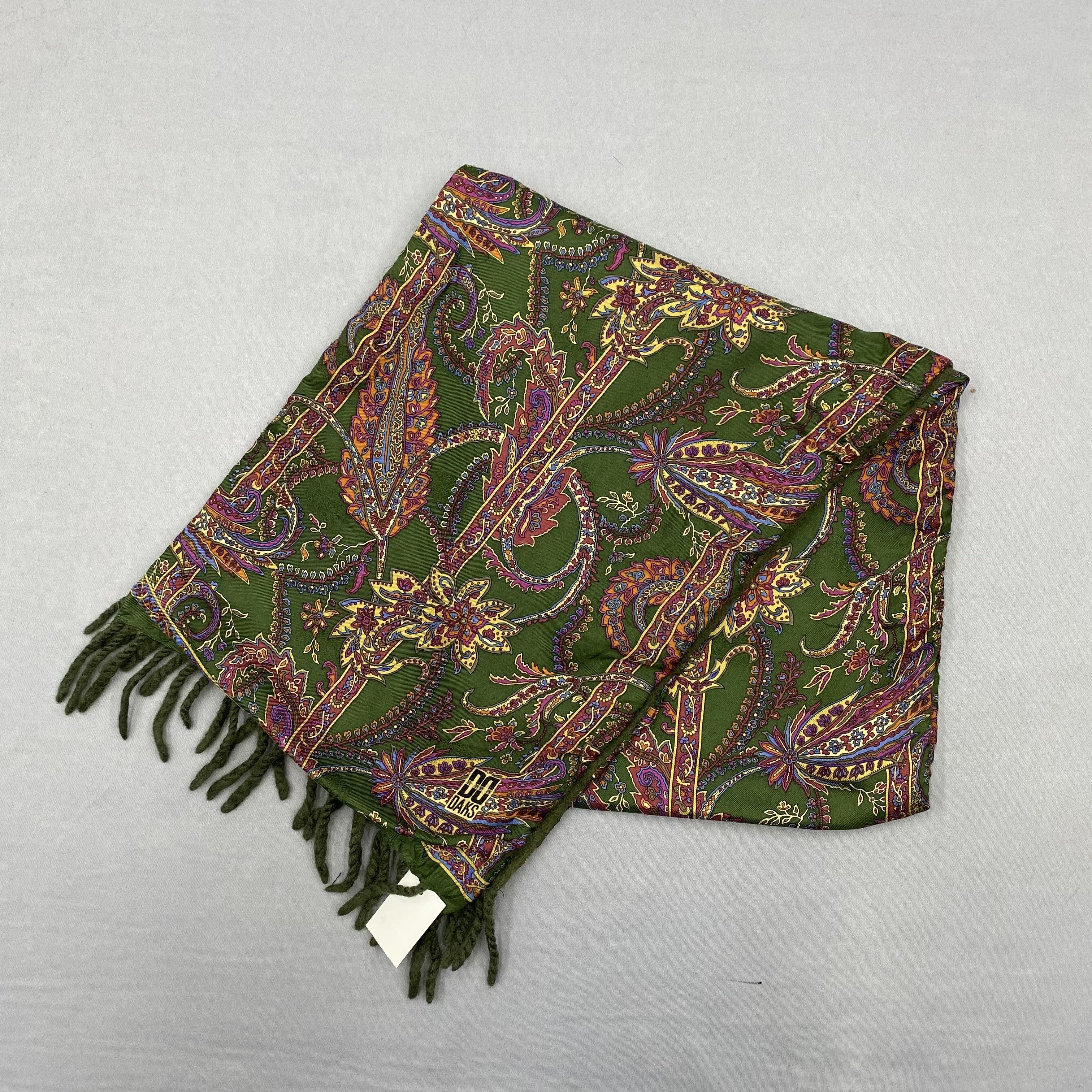 DAKS Vintage DAKS Scarf Wool SILK Paisley Muffler Winter Size ONE SIZE - 3 Thumbnail