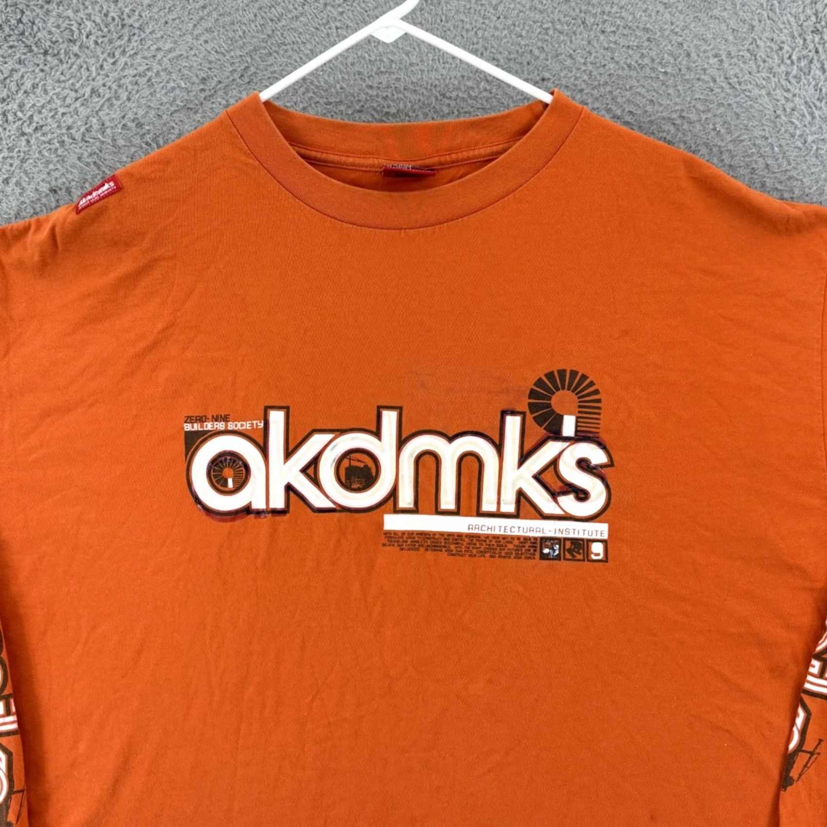 Akademiks VINTAGE Akademiks Shirt Men 3XL Orange Long Sleeve Grunge Streetwear Hip Hop Y2K Size US XXL / EU 58 / 5 - 3 Thumbnail