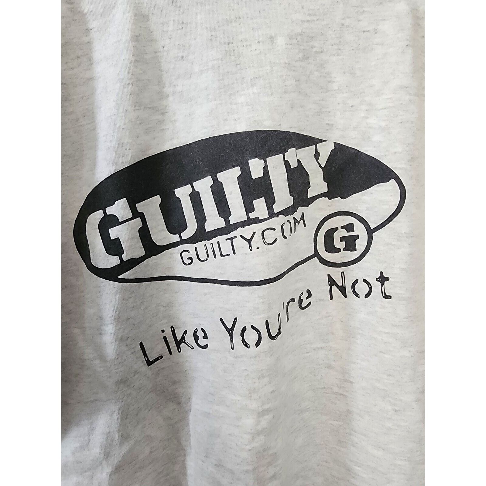 Gildan Vintage Guilty.com Shirt Gray Guilty Logo Promo Tee Large Size US L / EU 52-54 / 3 - 7 Thumbnail