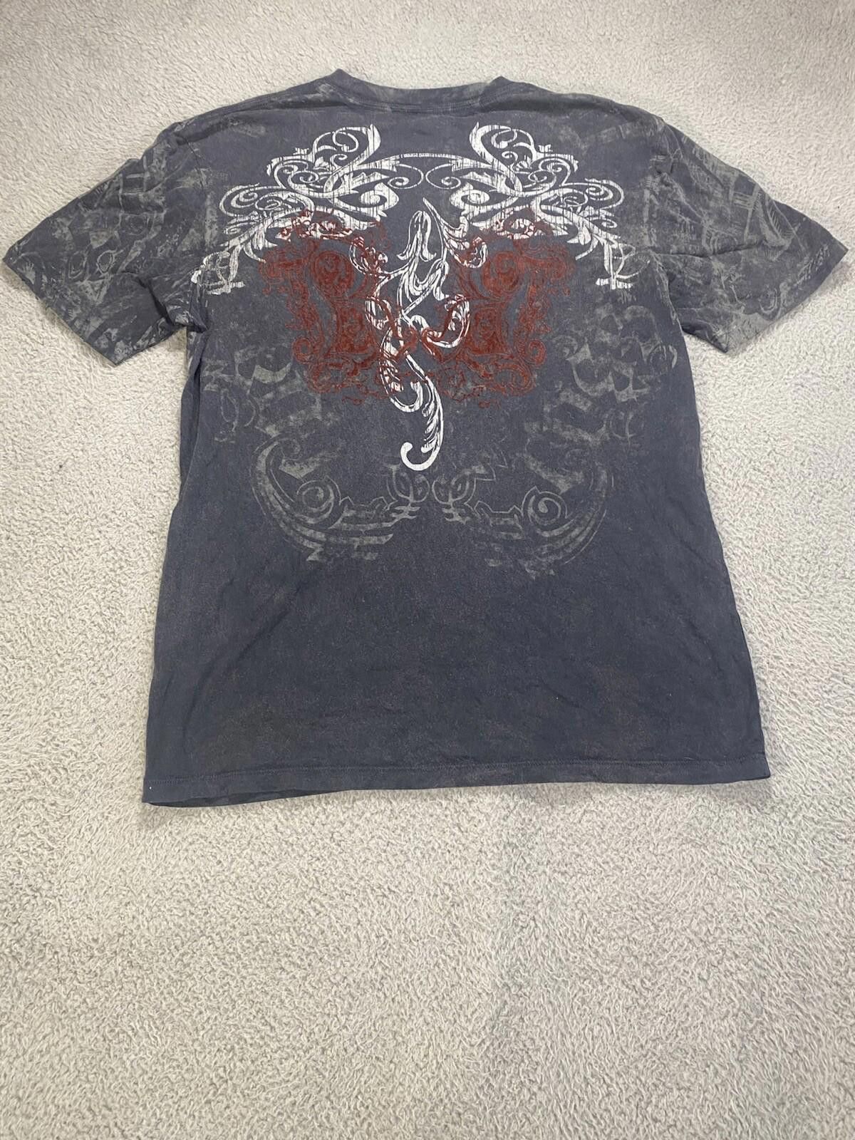 Russell Athletic Rass Gothic Shirt Men Medium Black Pima Affliction Distress Size US M / EU 48-50 / 2 - 2 Thumbnail