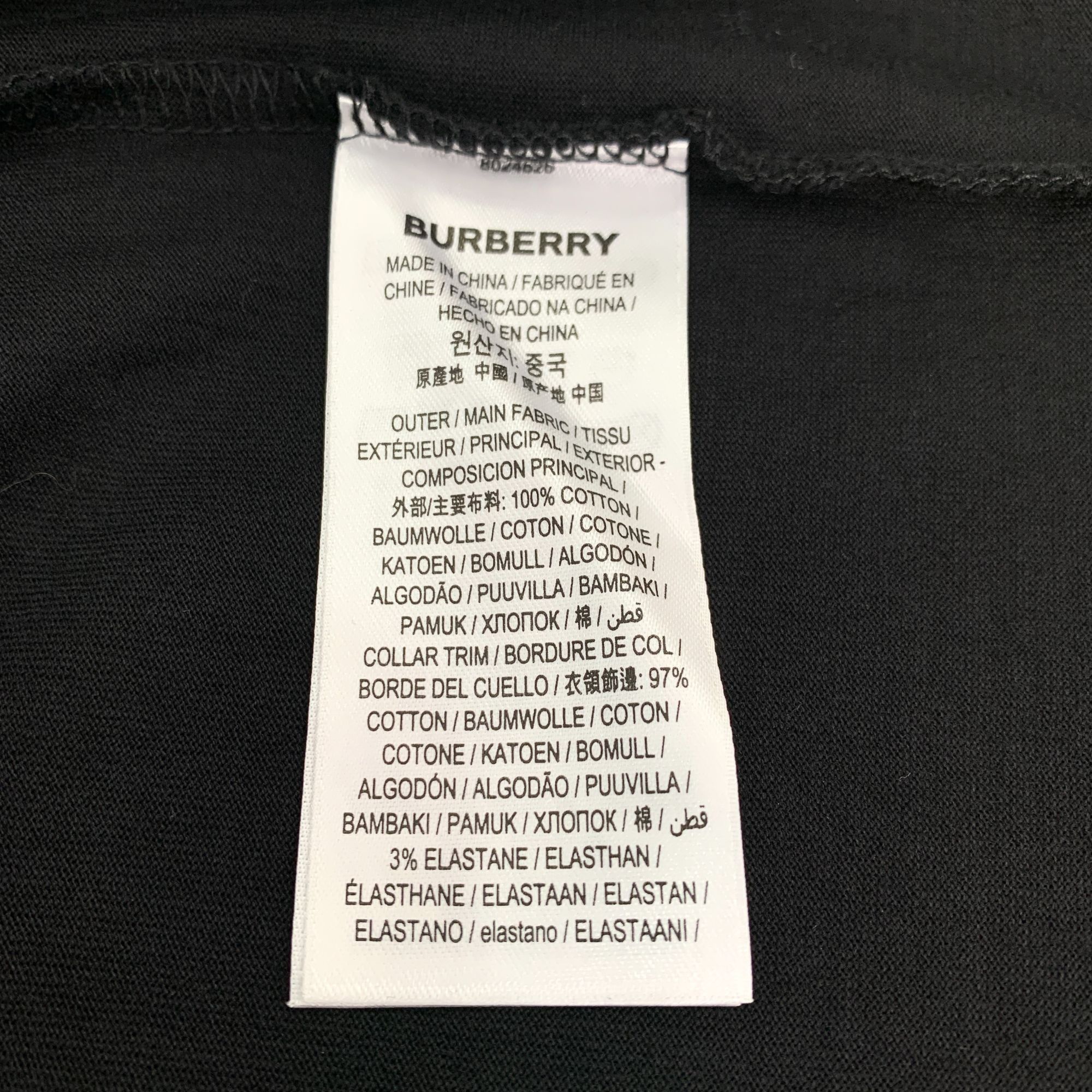 Burberry Burberry Black Cotton Round Neck Short Sleeve T-Shirt W/ Fla Size S / US 4 / IT 40 - 4 Thumbnail