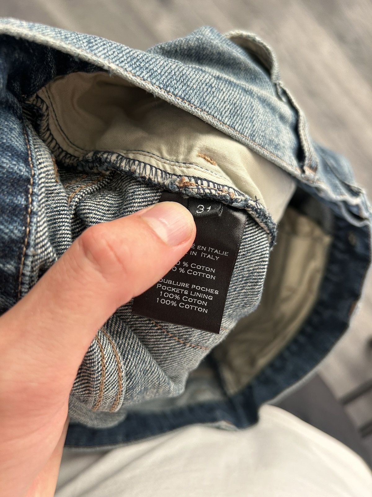 Balmain Blue Denim Biker Jeans Size US 31 - 17 Thumbnail