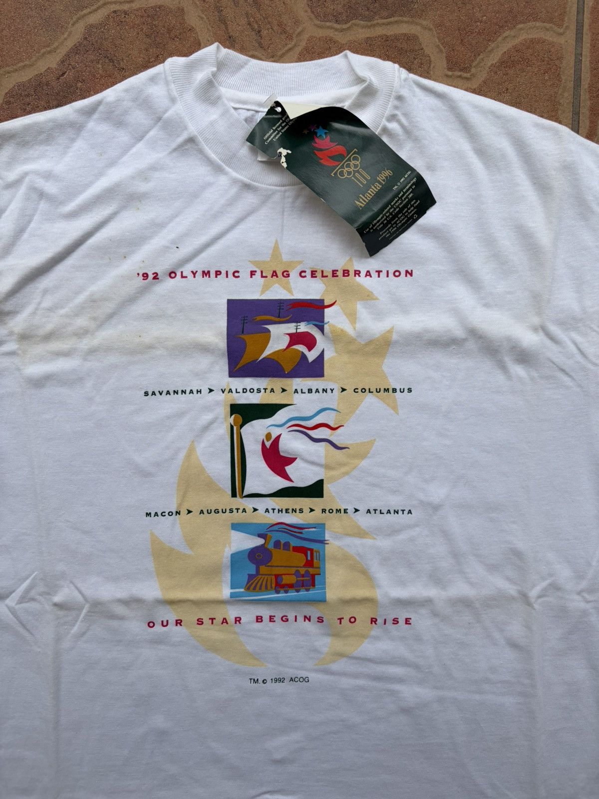 Hanes Deadstock NWT 1998 Atlanta olympics tshirt Size US L / EU 52-54 / 3 - 3 Thumbnail