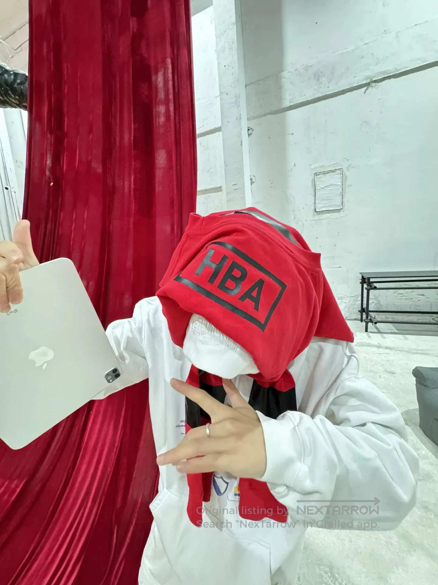 Hood By Air HBA Red Hoodie with Large Graphic. Size US M / EU 48-50 / 2 - 7 Thumbnail