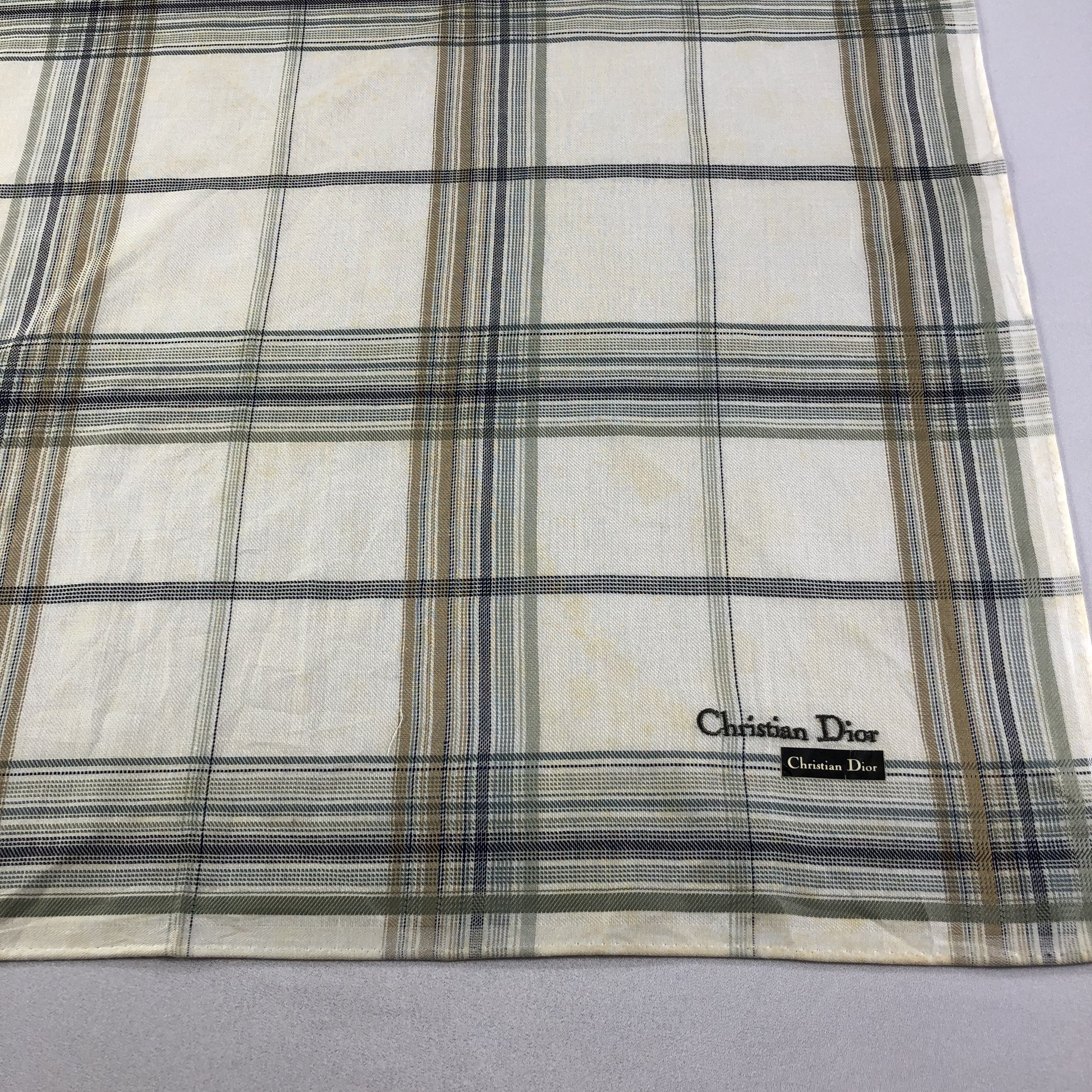 Christian Dior Monsieur Christian Dior Handkerchief Neckerchief Bandana H2216 Size ONE SIZE - 6 Thumbnail