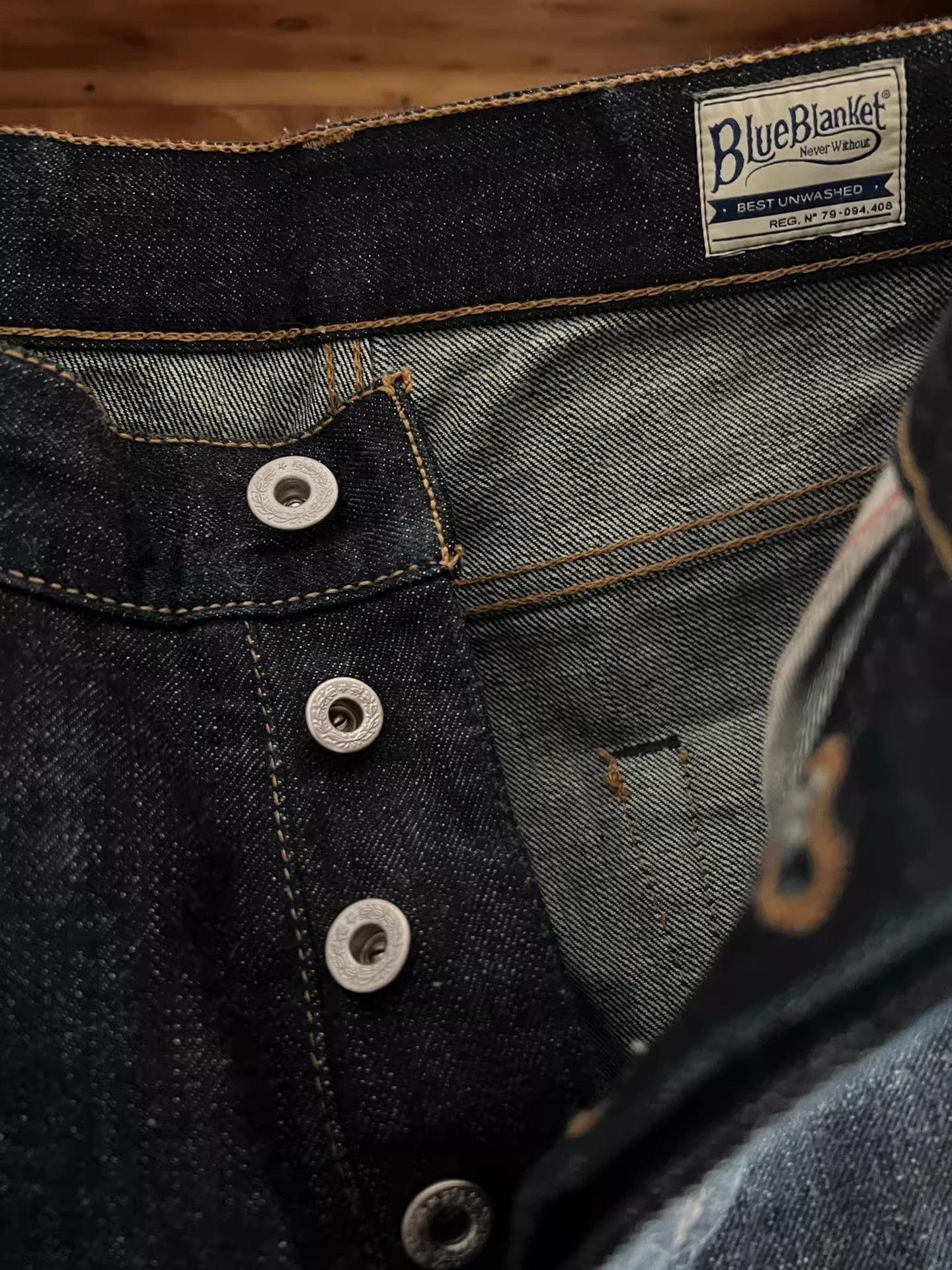 Blue Blanket Blue Blanket Handmade Raw Denim Jeans P01 Size US 32 / EU 48 - 5 Thumbnail