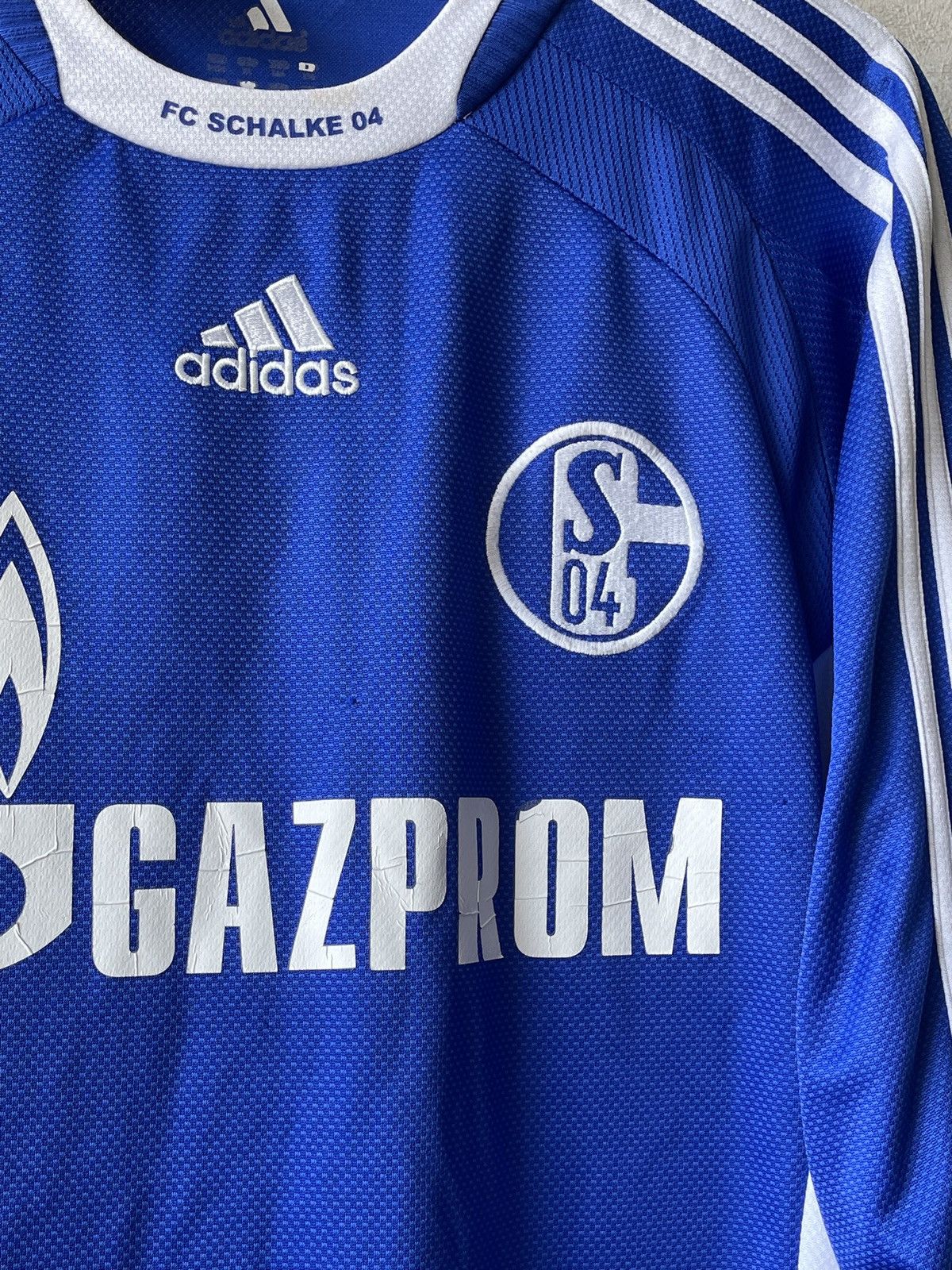 Adidas Vintage ADIDAS FC Schalke 04 Gazprom Jersey Long Sleeve Size US XL / EU 56 / 4 - 6 Thumbnail