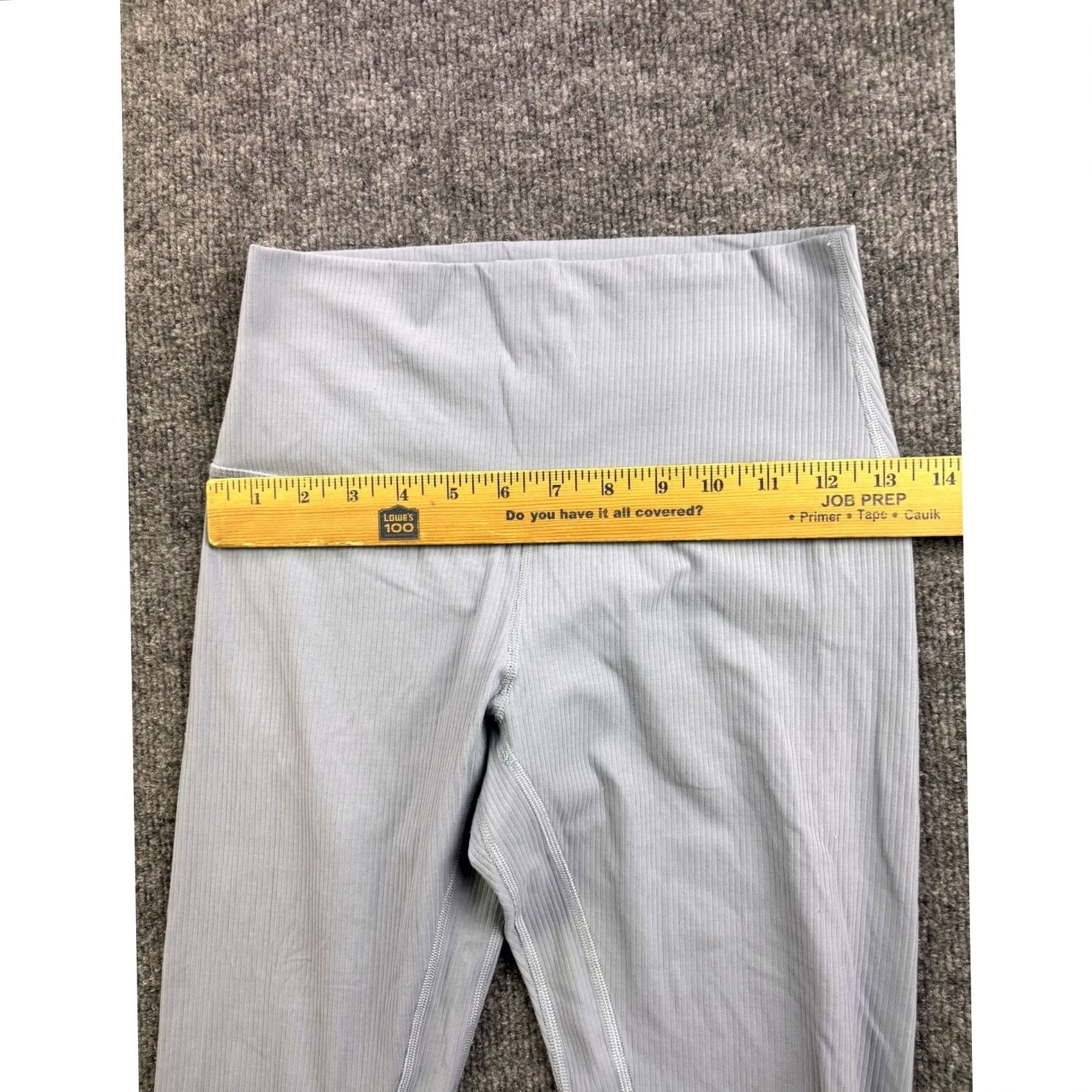 Lululemon Lululemon Ribbed High Rise Leggings Womens 6 Blue Grey Yoga Athletic 7/8 Pant Size 28" / US 6 / IT 42 - 2 Thumbnail
