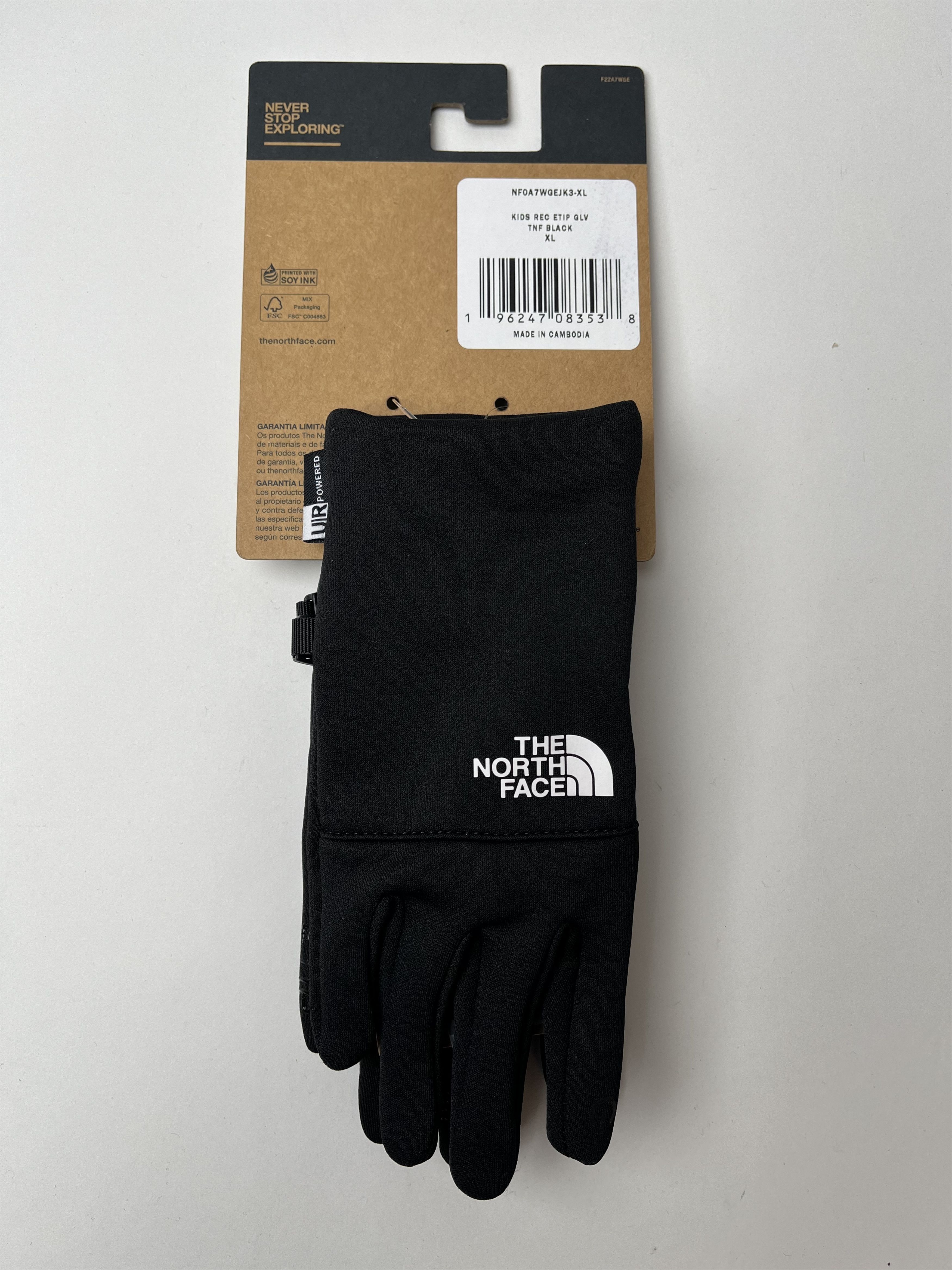 The North Face Gloves The North Face Etip Recycled for Kids Size 28 - 1 Thumbnail