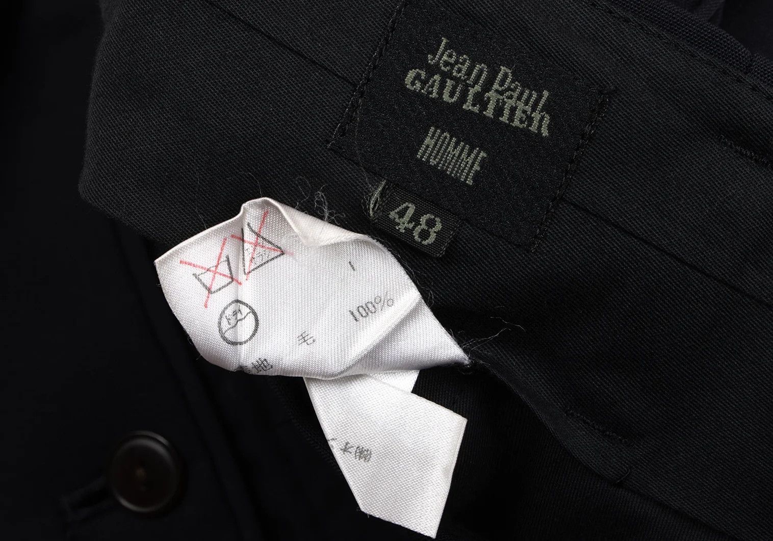 Jean Paul Gaultier Wool Tuck Pants in Navy, Size 48 Size US 32 / EU 48 - 17 Thumbnail