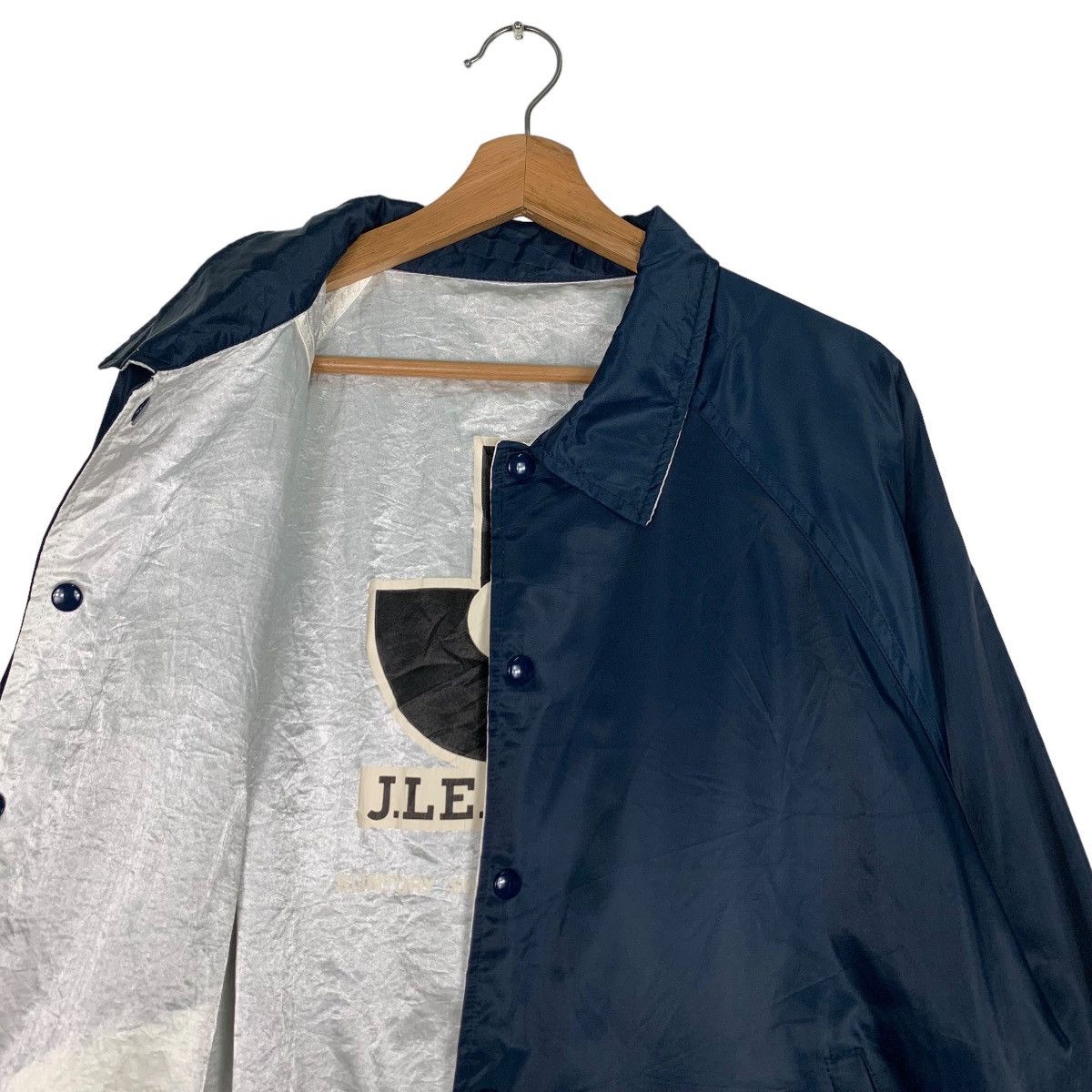 Japanese Brand JAPAN LEAGUE Big Logo Reversible Coach Jacket #0848-C38 Size US L / EU 52-54 / 3 - 10 Thumbnail