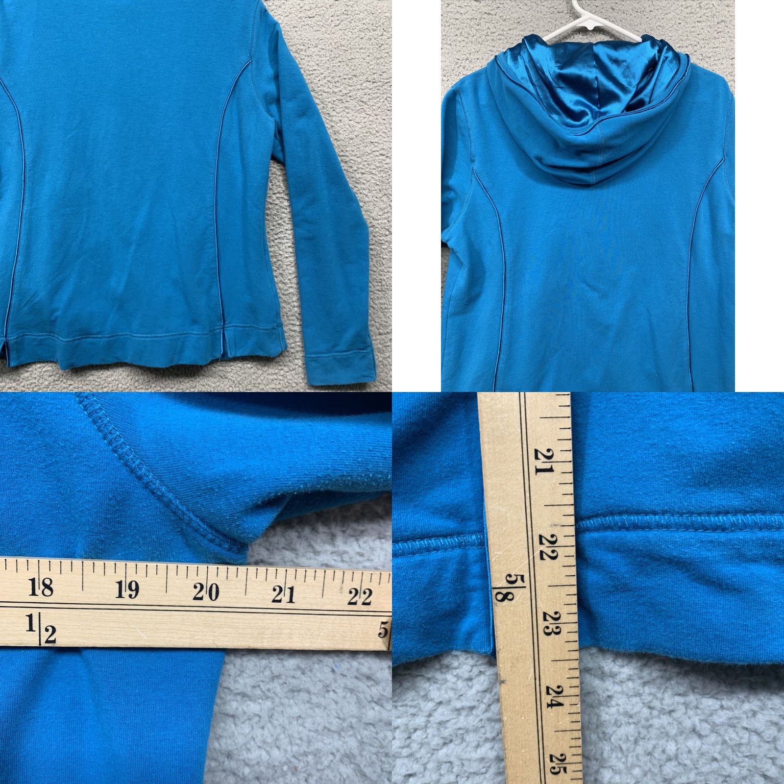 Vintage Danskin Now Hooded Jacket Women’s Athletic Size L Turquoise 2 Pockets Full Zip Size L / US 10 / IT 46 - 9 Thumbnail