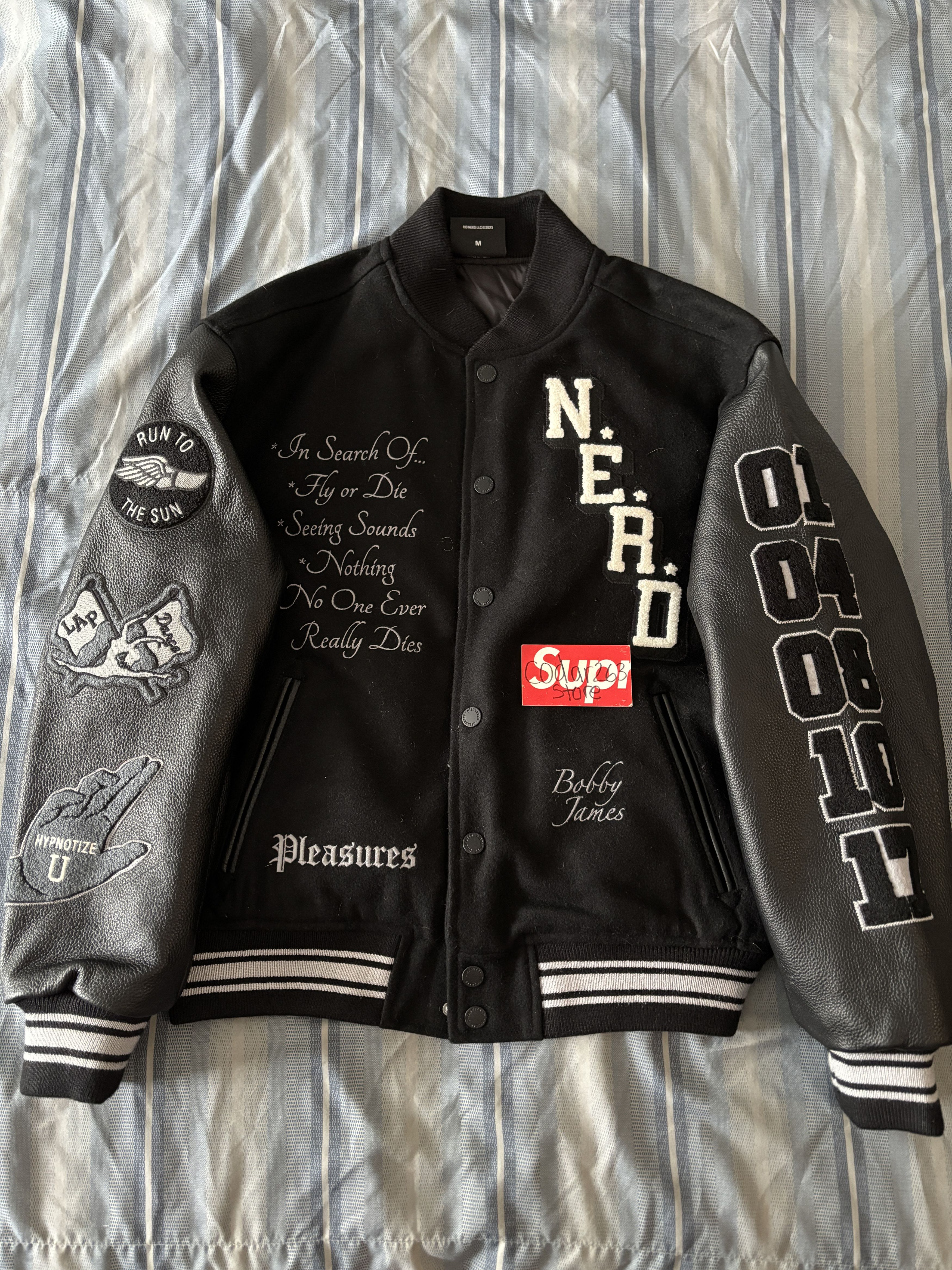 Pleasures N.E.R.D. Varsity Jacket - Pleasures NERD Tour Merch Pharrell Size US M / EU 48-50 / 2 - 1 Thumbnail