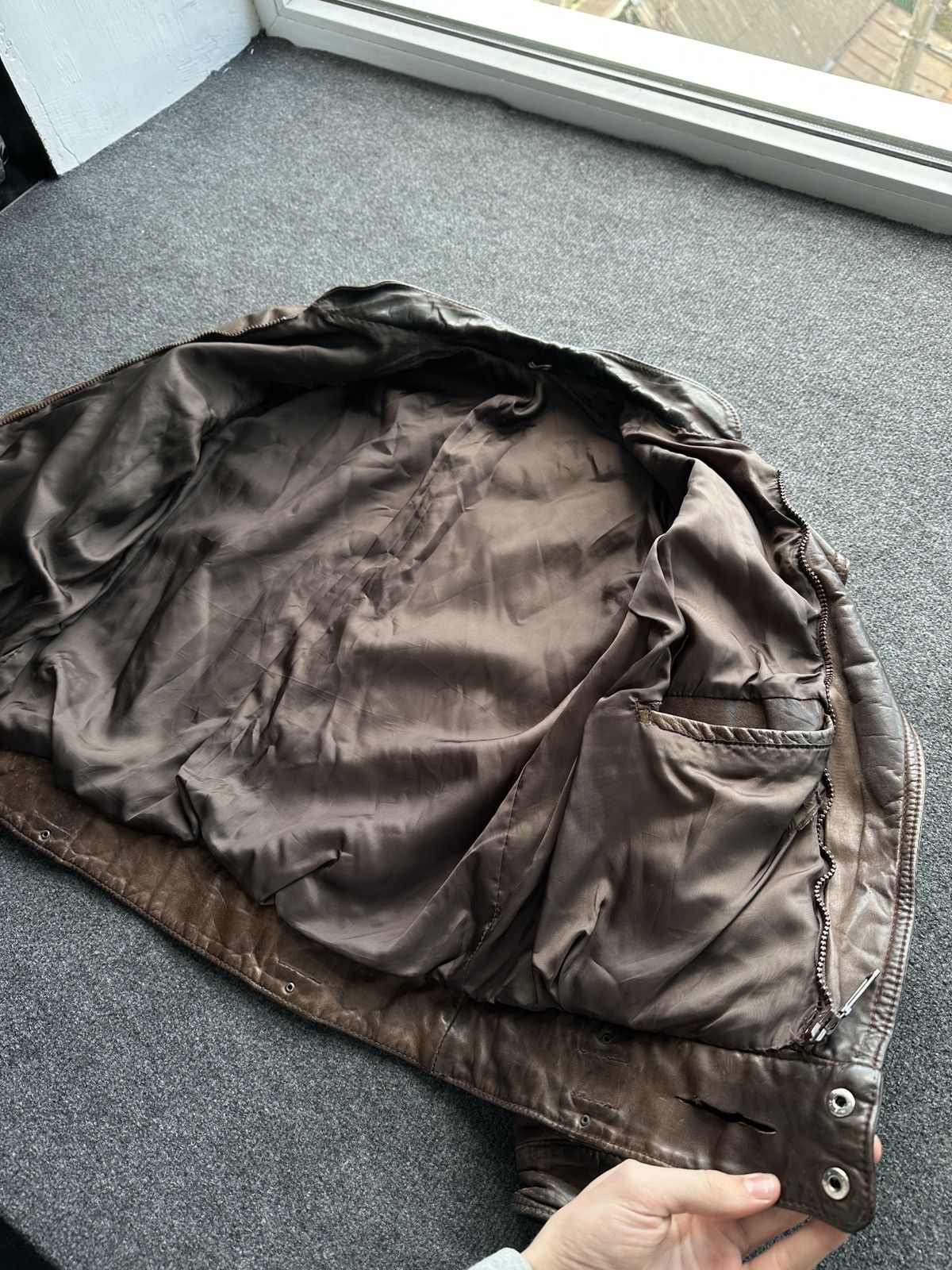 Other 🚨VNTG LEATHER JACKET AVANT GARDE WESTERN BROWN MOTO Size US XS / EU 42 / 0 - 16 Thumbnail