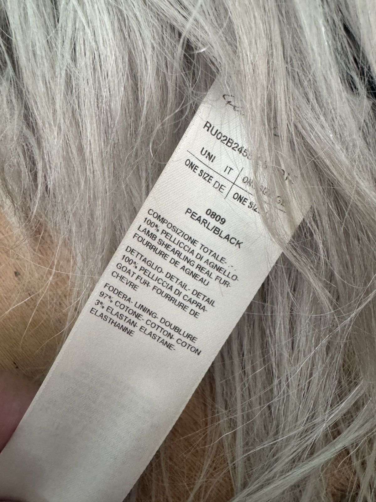 Rick Owens Strobe shearling and goat fur scarf, extra long Size ONE SIZE - 7 Thumbnail