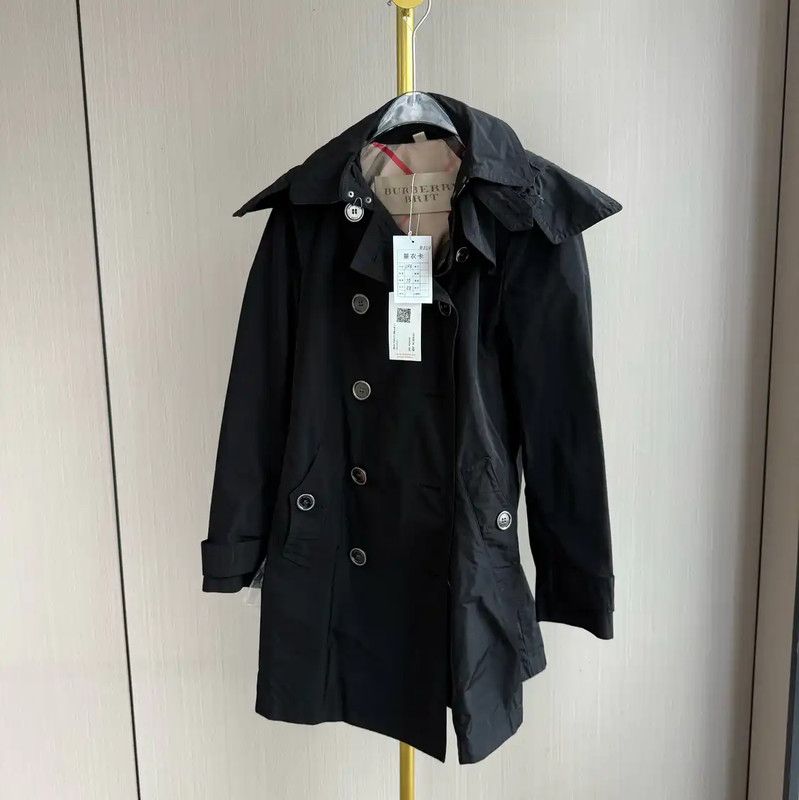 Burberry Burberry Black Nylon Women's Trench Coat Size ONE SIZE - 1 Thumbnail