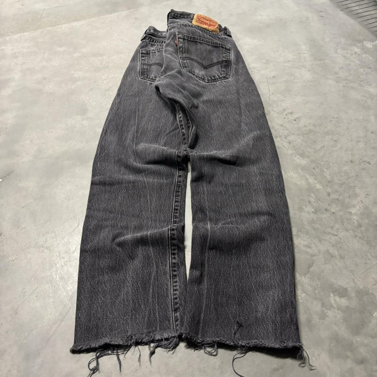 Levi's × Vintage Crazy Vintage Y2K/2000s Black Faded Distressed Levi’s 501 Denim Jeans! Size US 28 / EU 44 - 4 Thumbnail