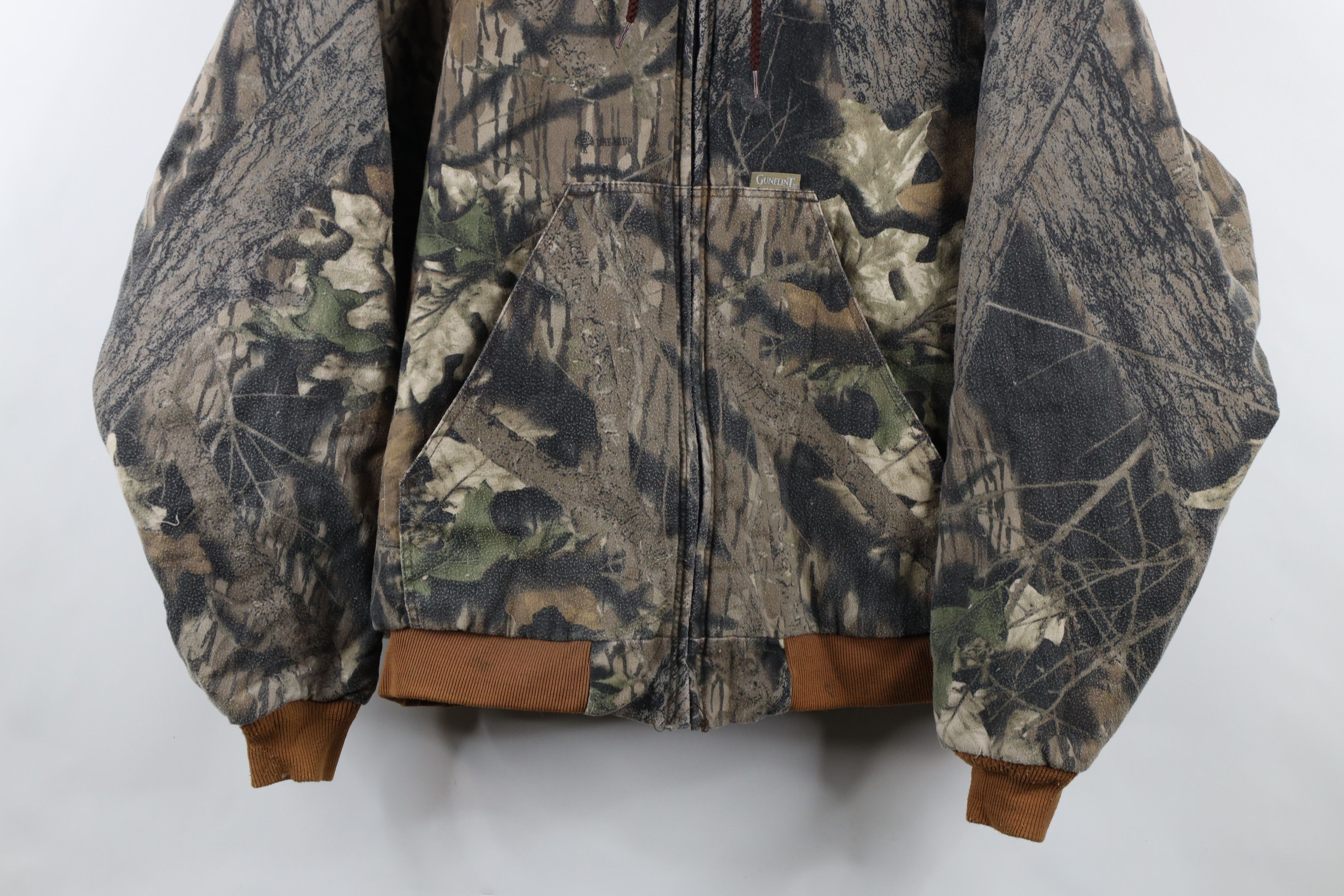 Vintage Vintage 90s Streetwear Camouflage Quilted Hooded Jacket USA Size US XXL / EU 58 / 5 - 3 Thumbnail