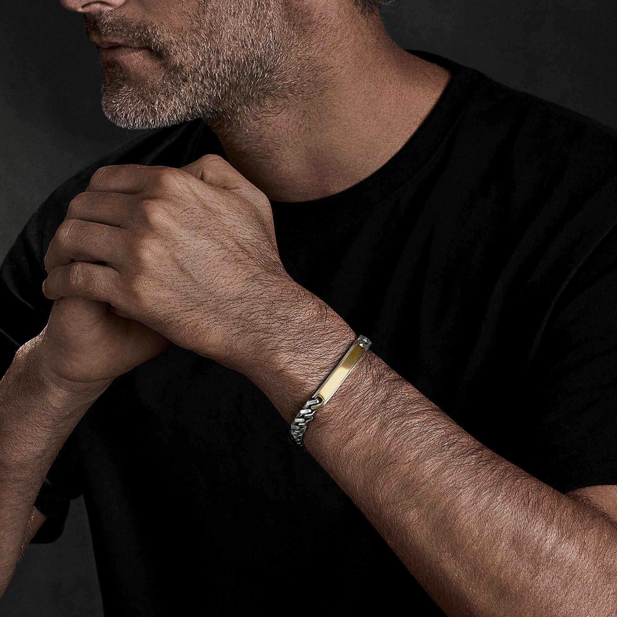 David Yurman o1w1db10325 Size:OS/Curb Chain Angular Bracelet in Silver Size ONE SIZE - 3 Thumbnail