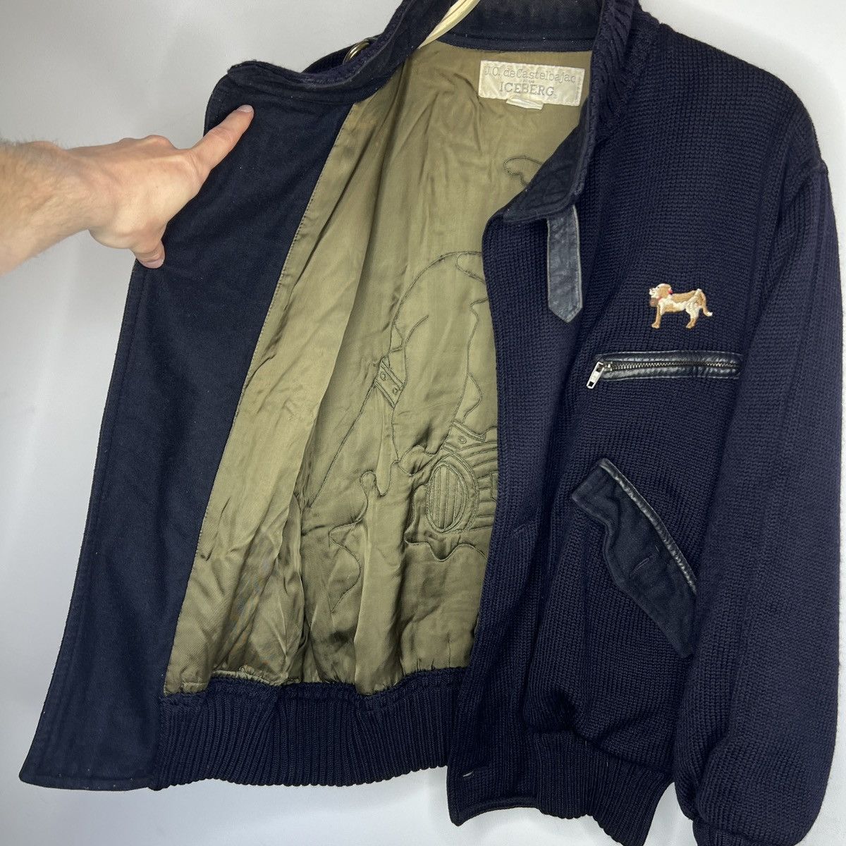 Iceberg × Jean Charles De Castelbajac JC de Castelbajac pour ICEBERG Vintage 80s Wool Navy Jacket Size US M / EU 48-50 / 2 - 8 Thumbnail