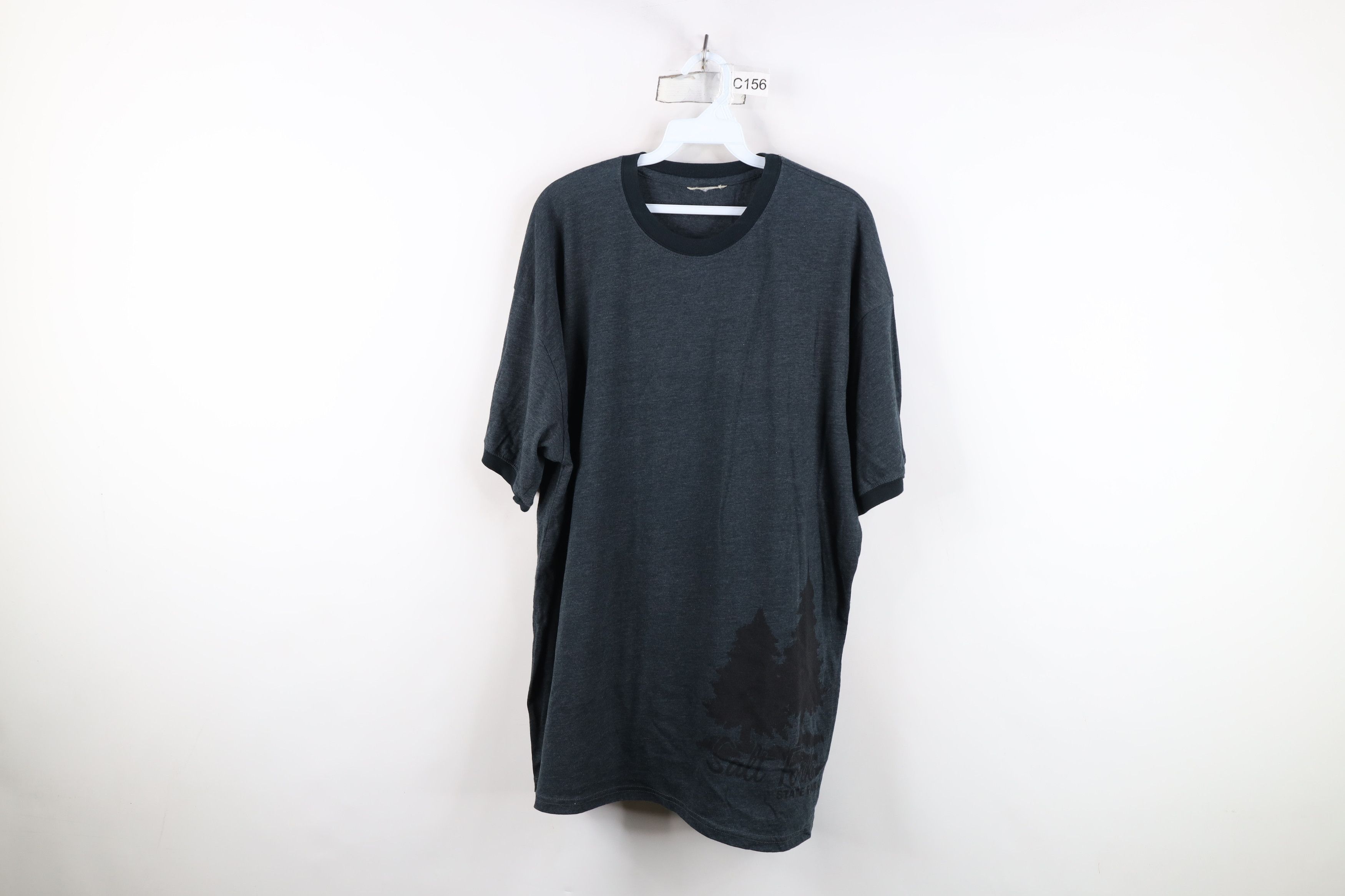 Vintage Vintage Y2K Streetwear Fork State Park Ringer T-Shirt Gray Size US XXL / EU 58 / 5 - 1 Thumbnail