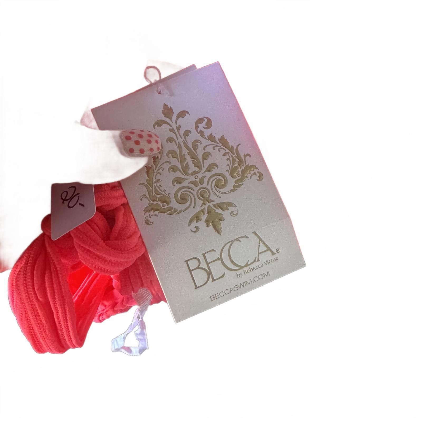Designer BECCA Women's Large Red Swimwear with Removable cup Size ONE SIZE - 3 Thumbnail