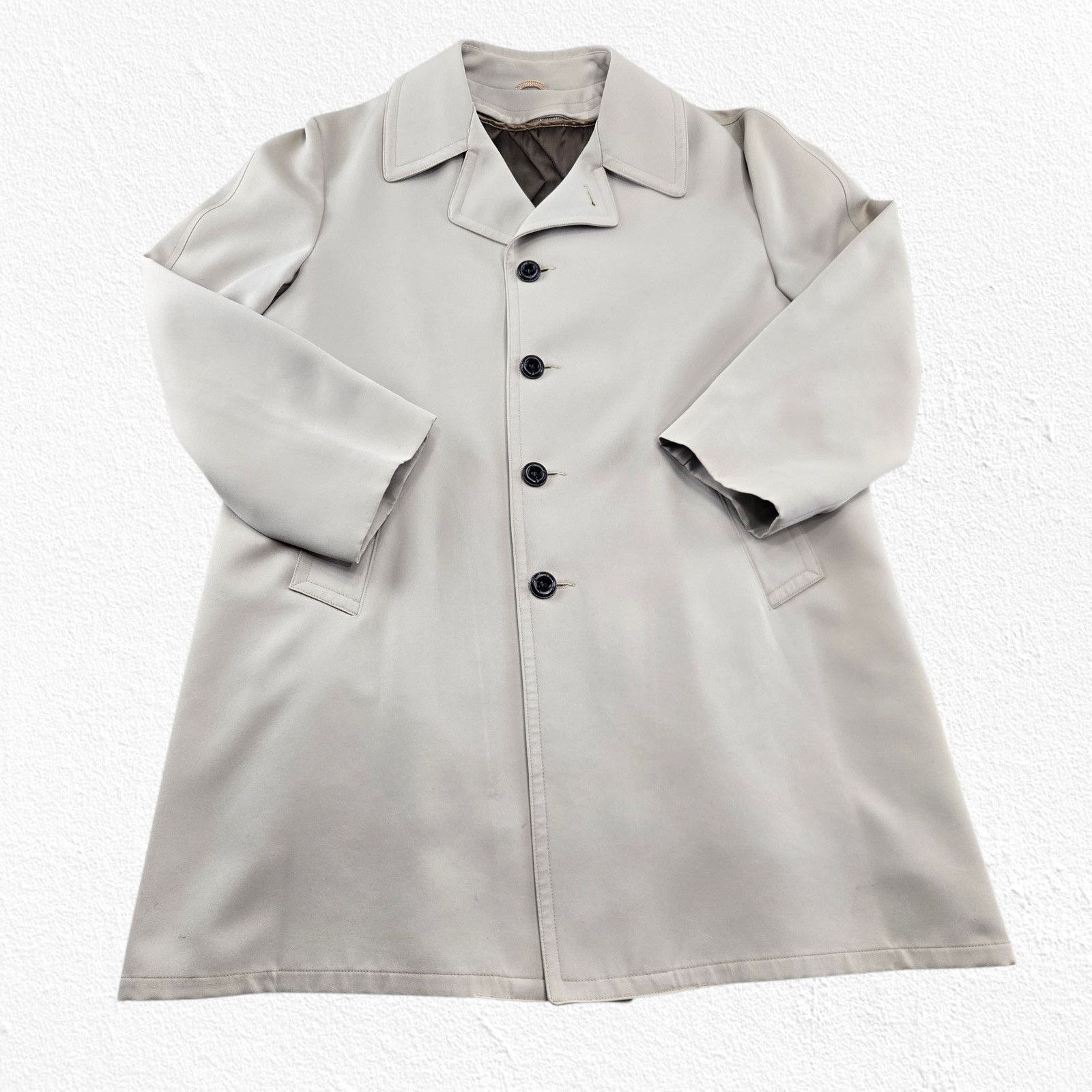 Vintage 70s Beige All Weather Removable Lining Trench Coat Size 42S Size US L / EU 52-54 / 3 - 2 Thumbnail